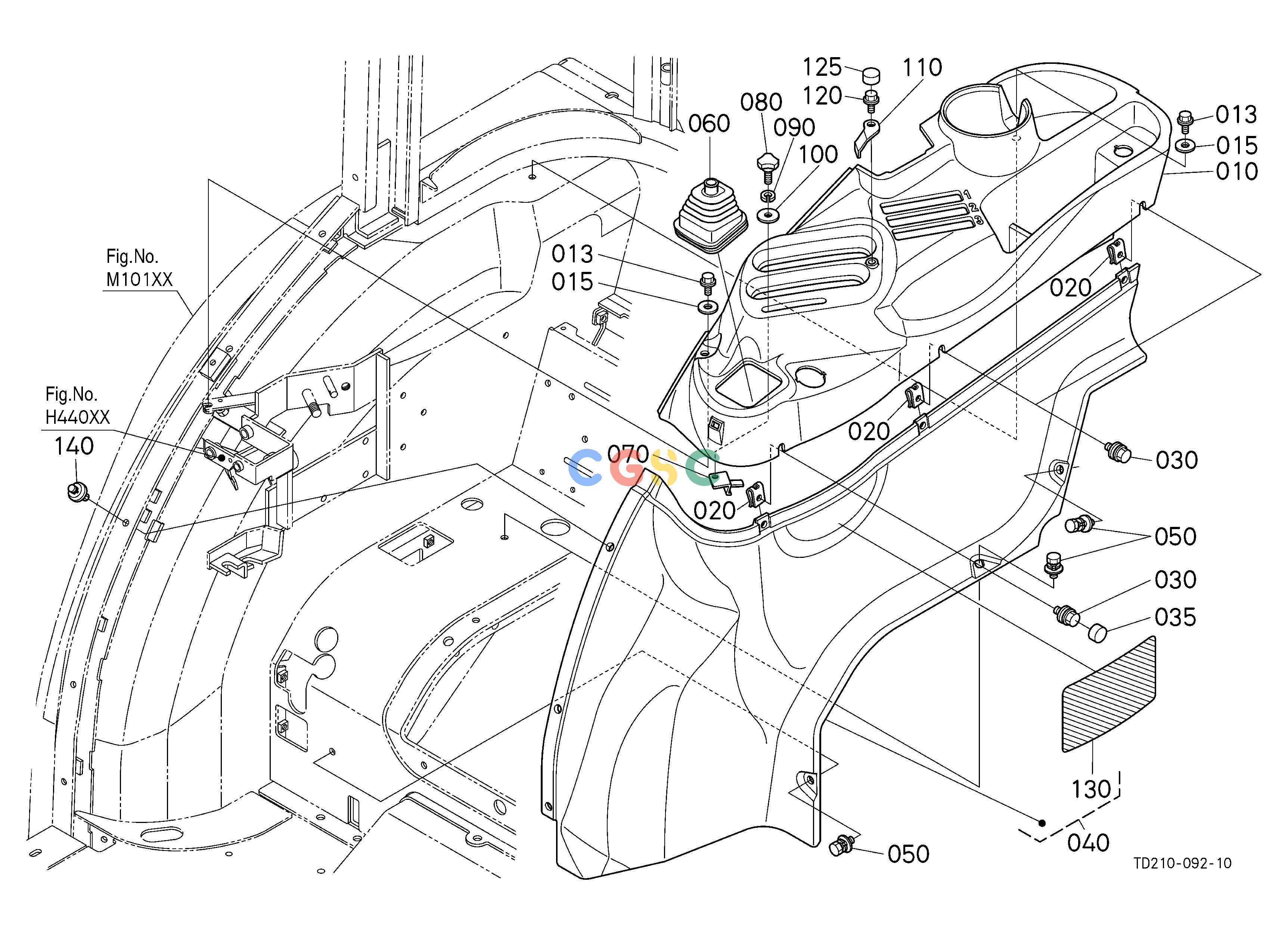 久保田零件查询M11301 HYDRAULIC CONTROL LEVER GUIDE [A] CABEPC Kubota online