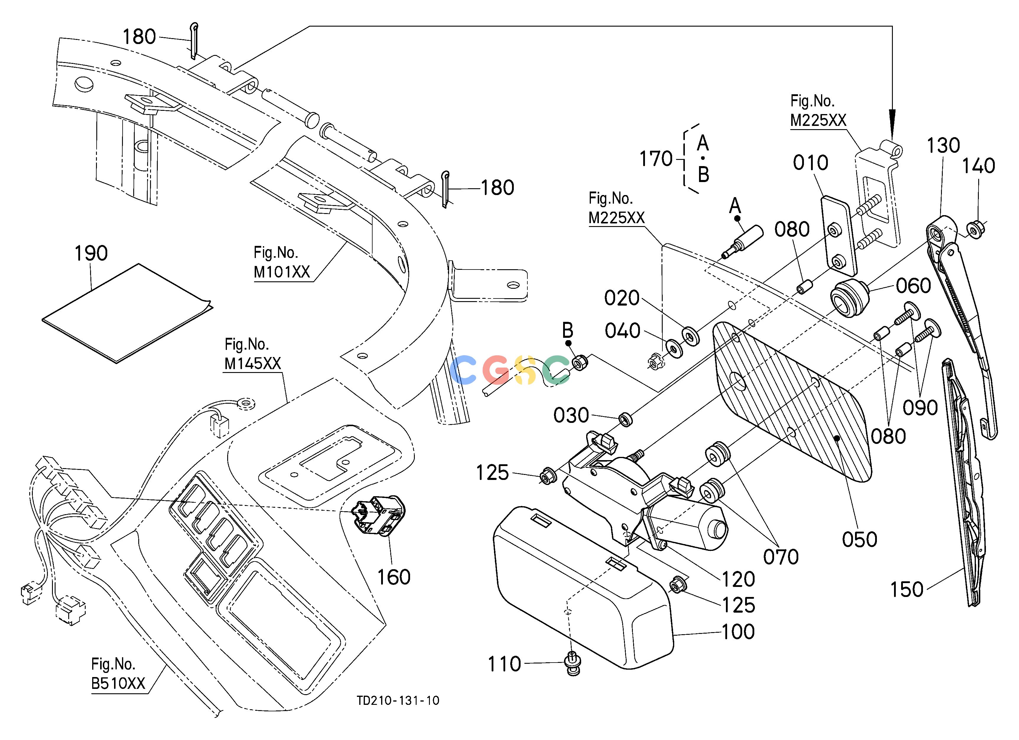 久保田零件查询V25000 REAR WIPER KIT (W/G No.L8334) [A] [OPTION] OPTIONEPC Kubota online