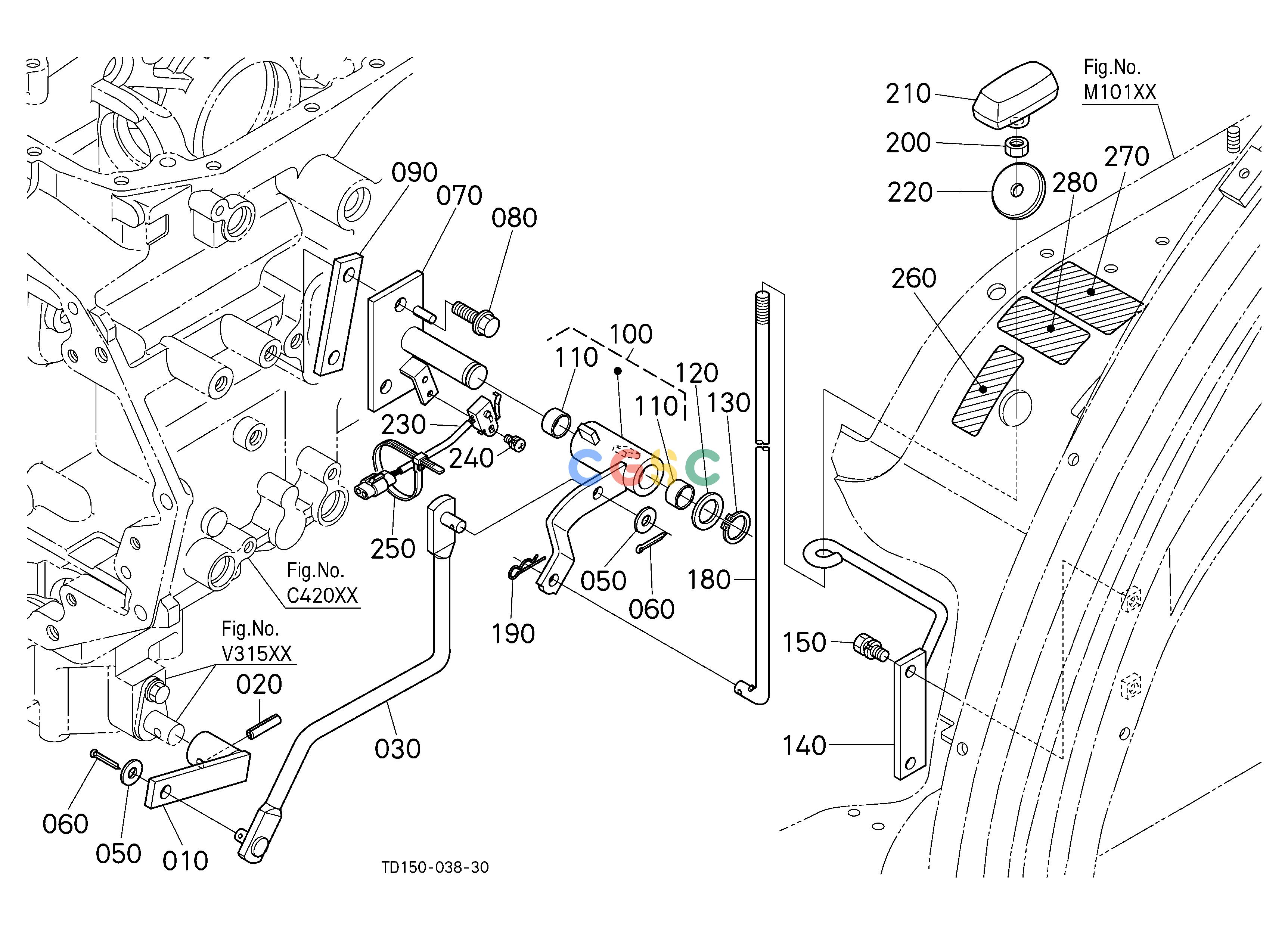 久保田零件查询V31503 MID PTO (LEVER) (W/G No.L8338) [OPTION] OPTIONEPC Kubota online