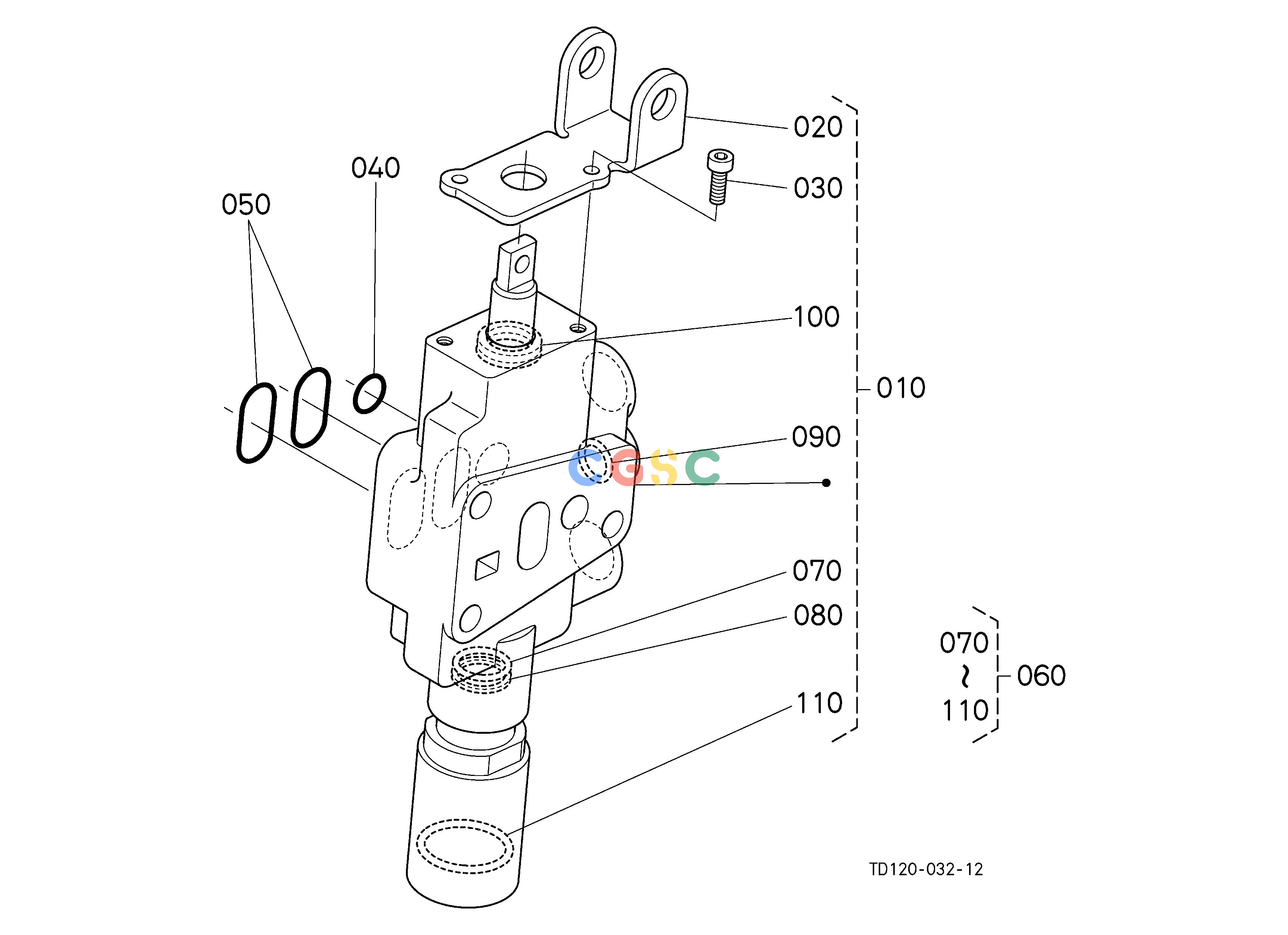 久保田零件查询V60002 AUXILIARY CONTROL VALVE (FLOATING)(W/G No.L8309) [OPTION] OPTIONEPC Kubota online