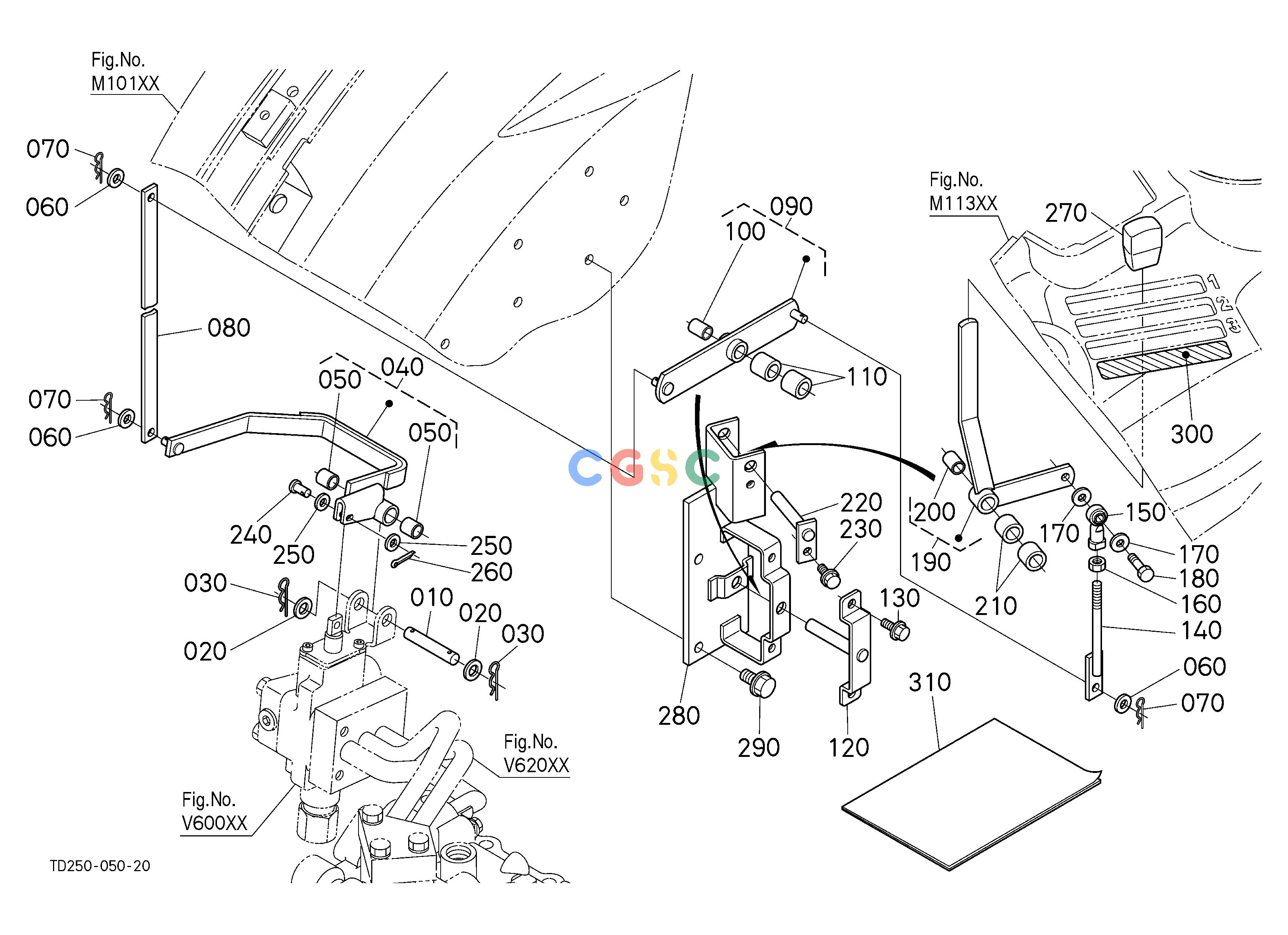 久保田零件查询V62101 AUXILIARY CONTROL VALVE LEVER (1ST)(W/G No.L8346A) [A] [OPTION] OPTIONEPC Kubota online