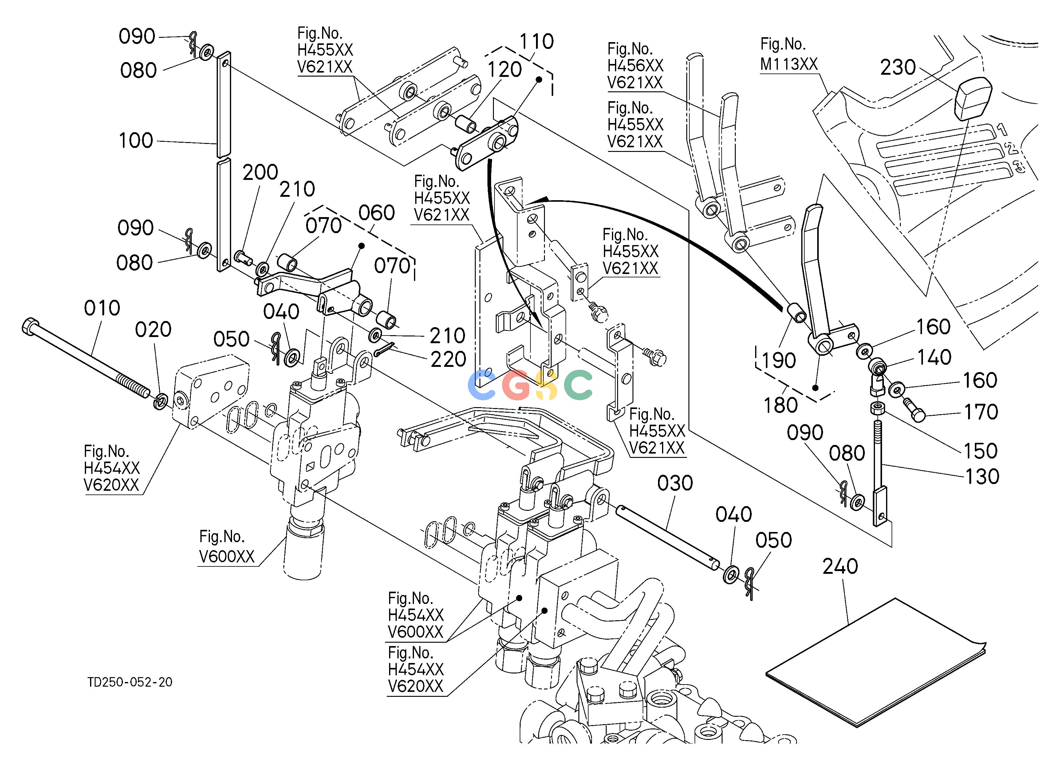 久保田零件查询V62103 AUXILIARY CONTROL VALVE LEVER (3RD)(W/G No.L8348) [OPTION] OPTIONEPC Kubota online