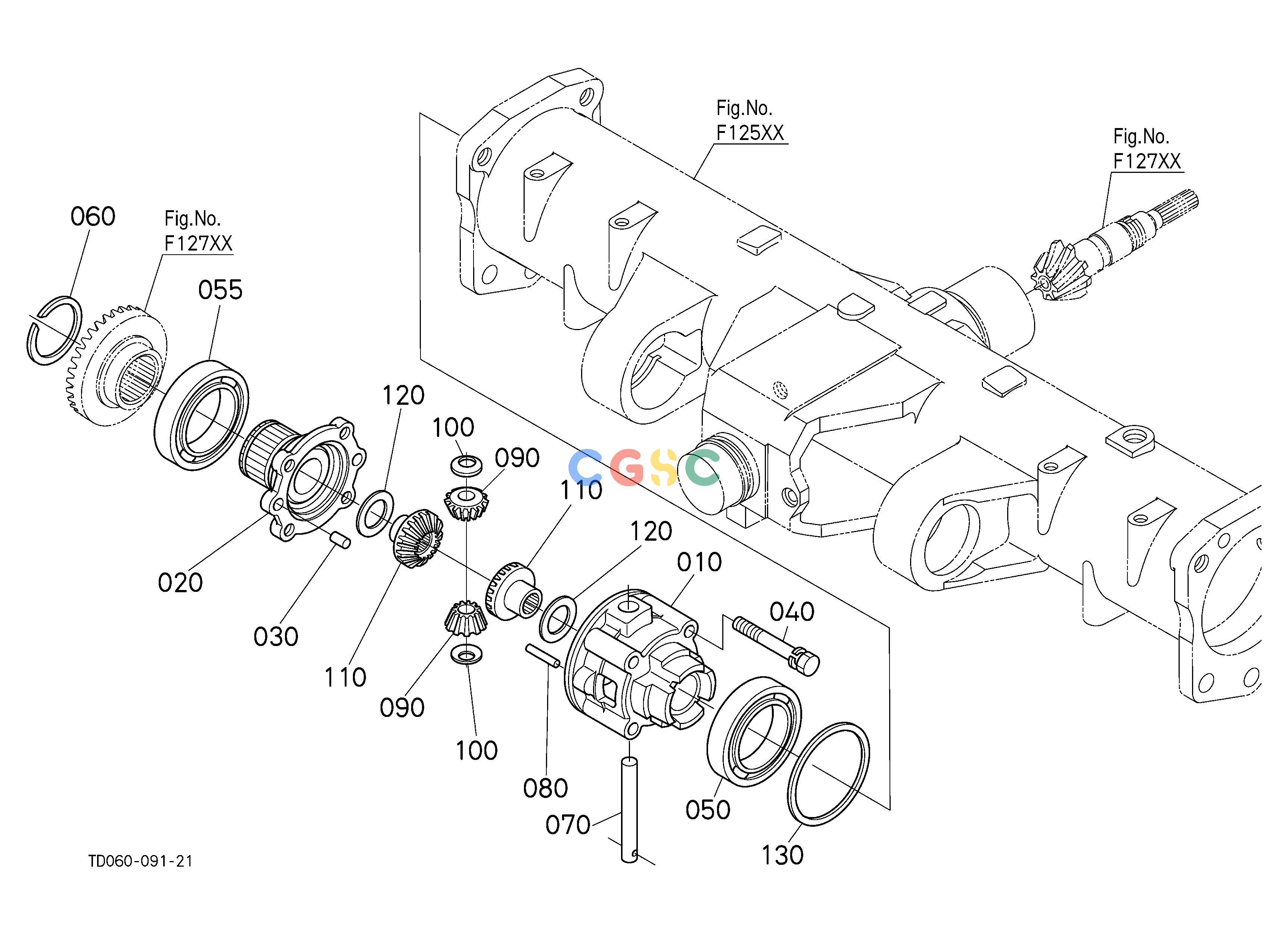 久保田零件查询F13002 DIFFERENTIAL (FRONT) FRONT AXLE/CHASSISEPC Kubota online
