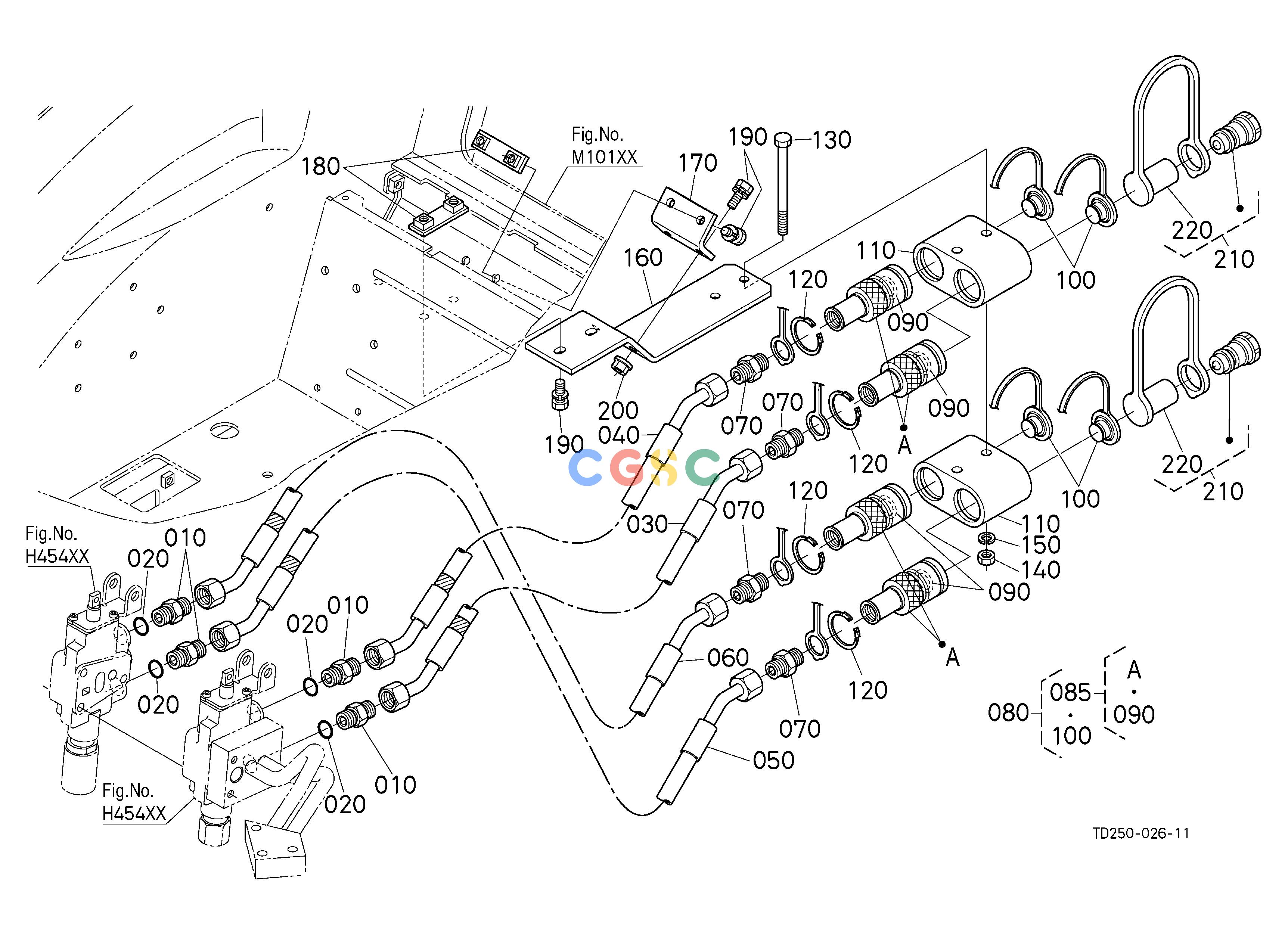 久保田零件查询H45702 AUXILIARY CONTROL VALVE COUPLER [CA] HYDRAULIC SYSTEMEPC Kubota online