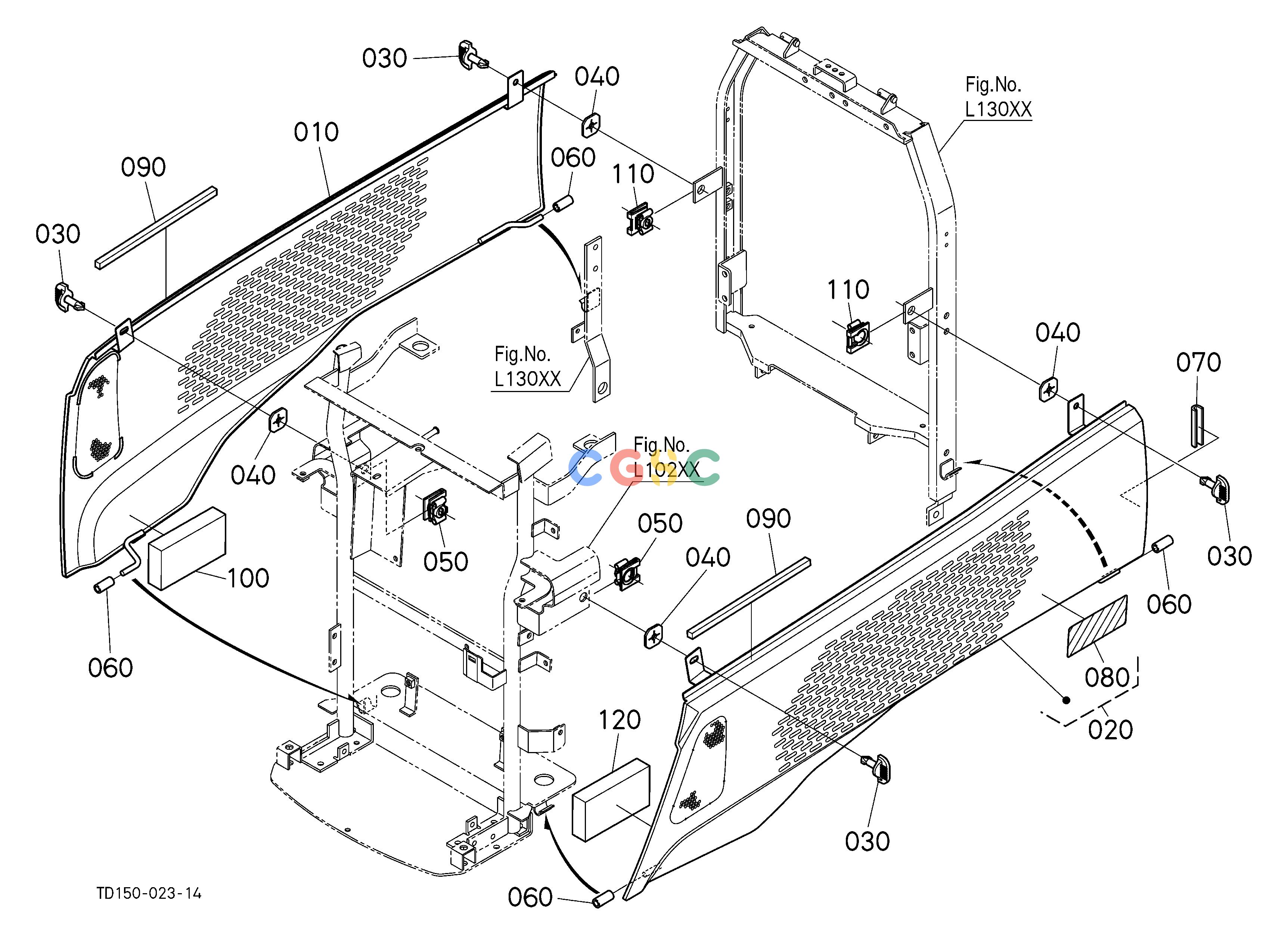 久保田零件查询L11503 SIDE COVER LOWER [A] HOOD/BONNETEPC Kubota online