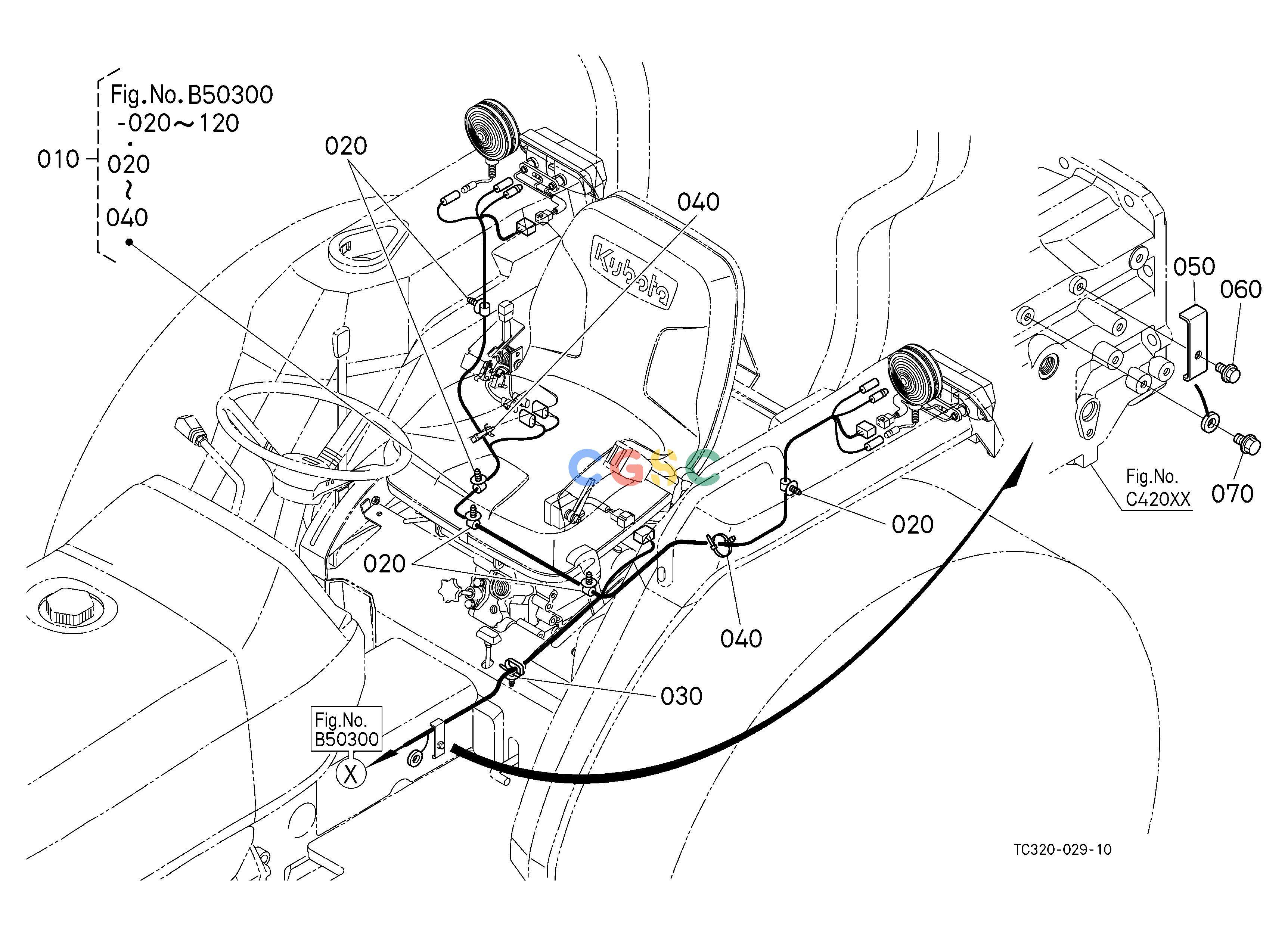 久保田零件查询B50700 ELECTRICAL WIRING(REAR) ELECTRICAL SYSTEMEPC Kubota online