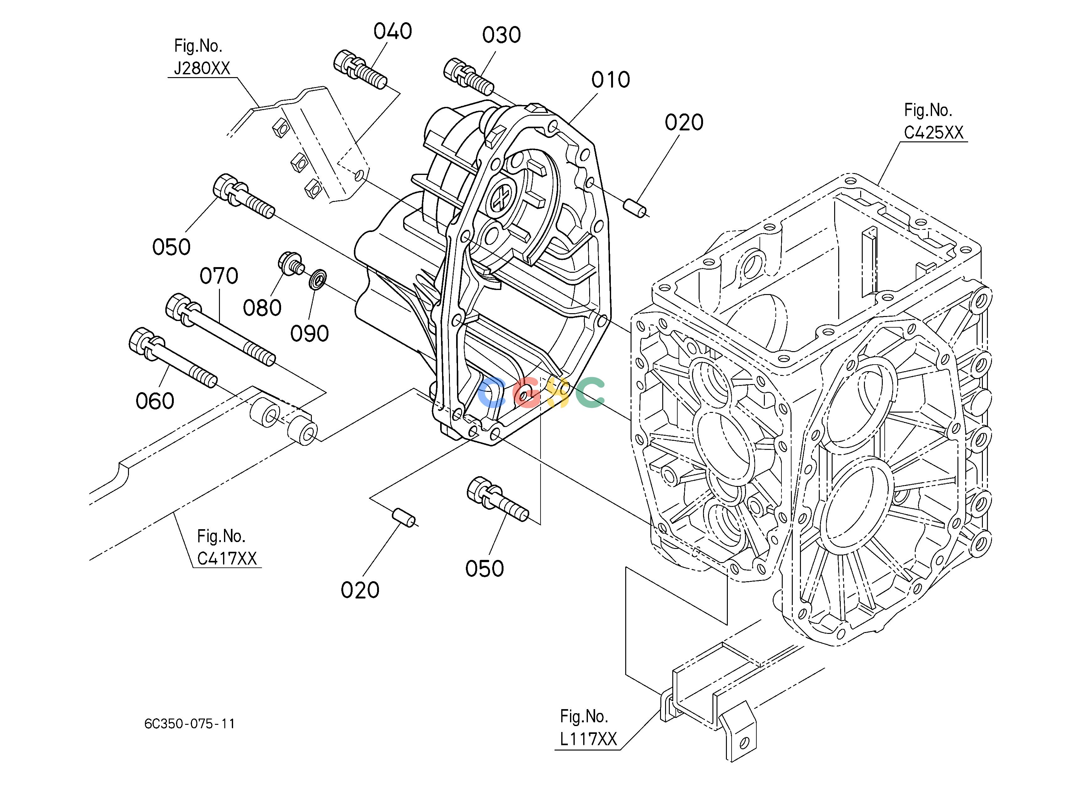 久保田零件查询C42903 REAR AXLE CASE RH ## S.No.>=53982 S.No.;>=53982 TRANSMISSIONEPC Kubota online