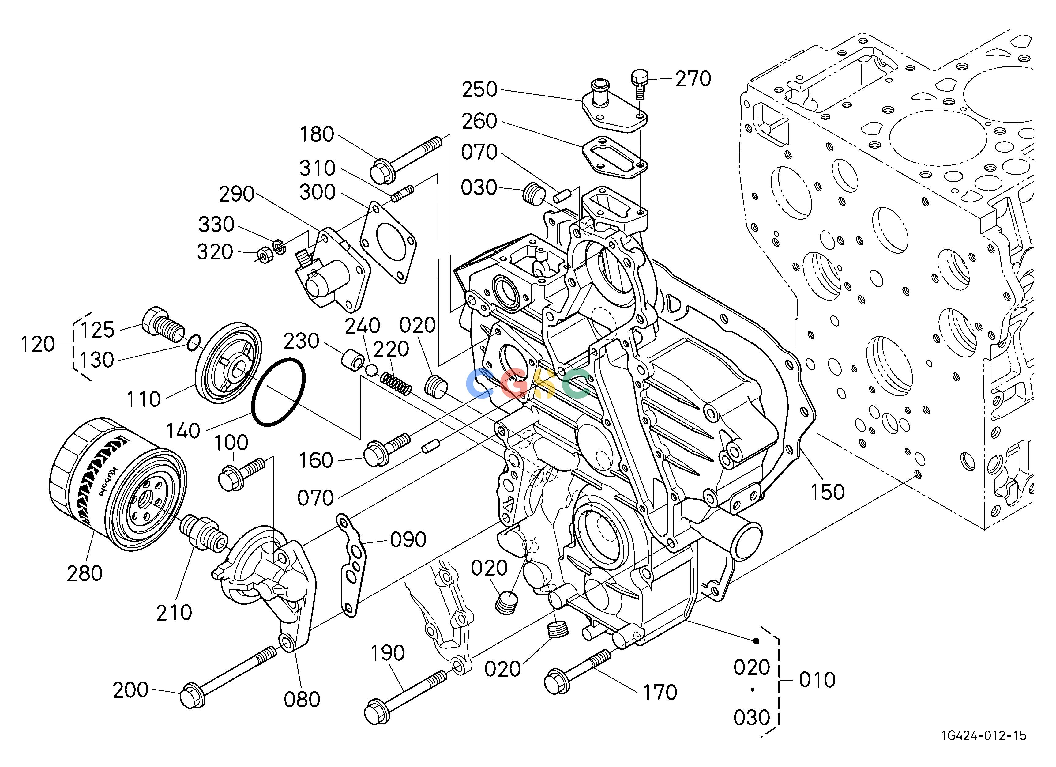 久保田零件查询000400 GEAR CASE ## NOTE:ORDER BY REF.No.010 and Fig.No.A51500 REF.No.080 NEW PARTS. ENGINEEPC Kubota online