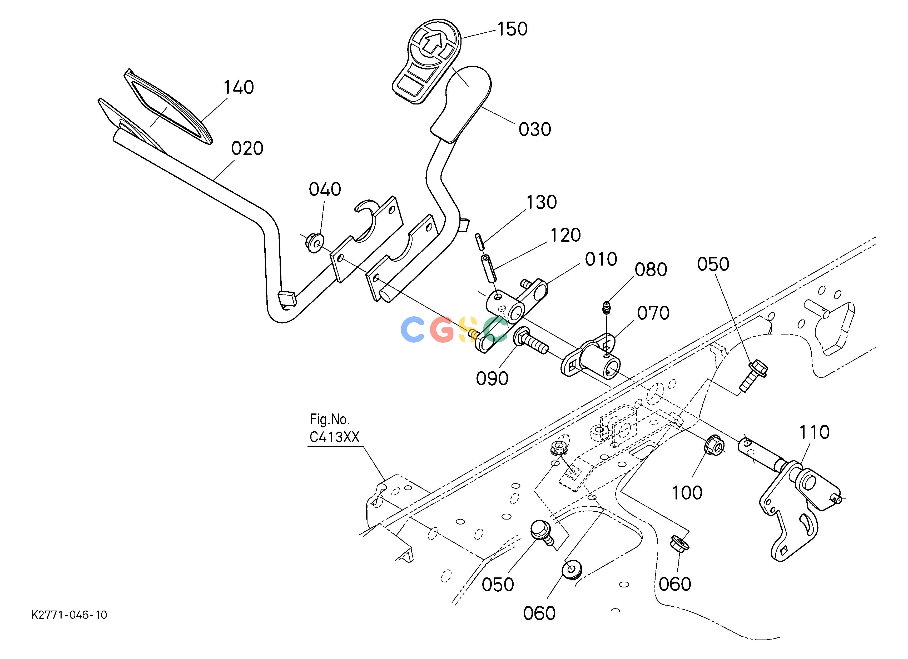 久保田零件查询F02001 SPEED CONTROL PEDAL SPEED CHANGEEPC Kubota online