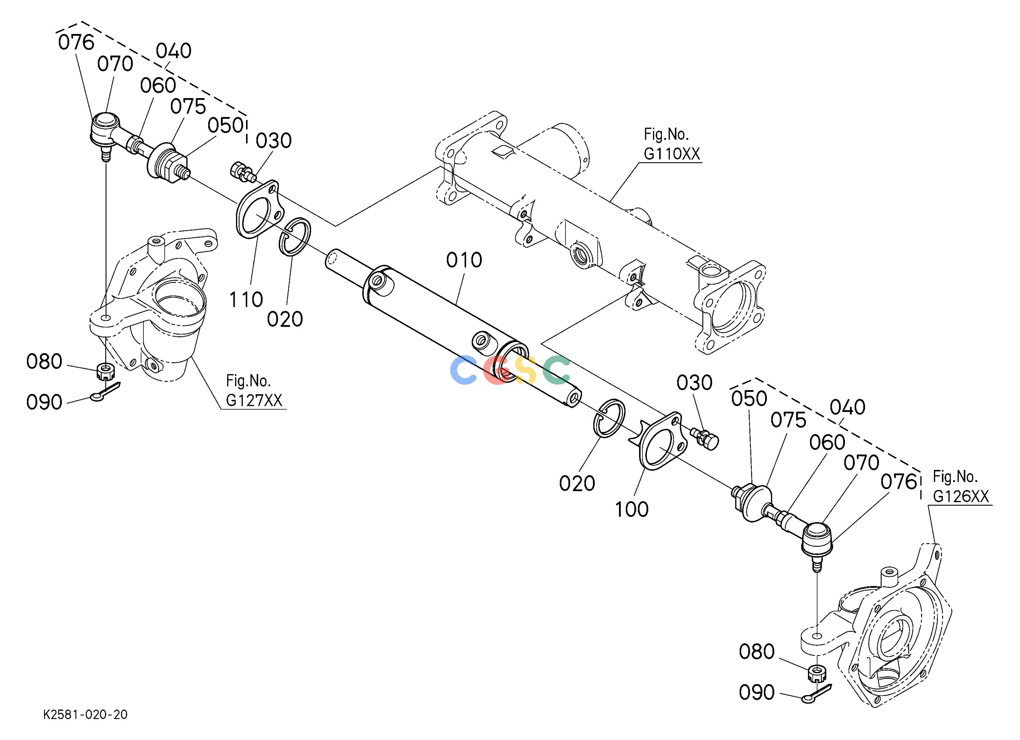 久保田零件查询H12101 STEERING CYLINDER STEERINGEPC Kubota online
