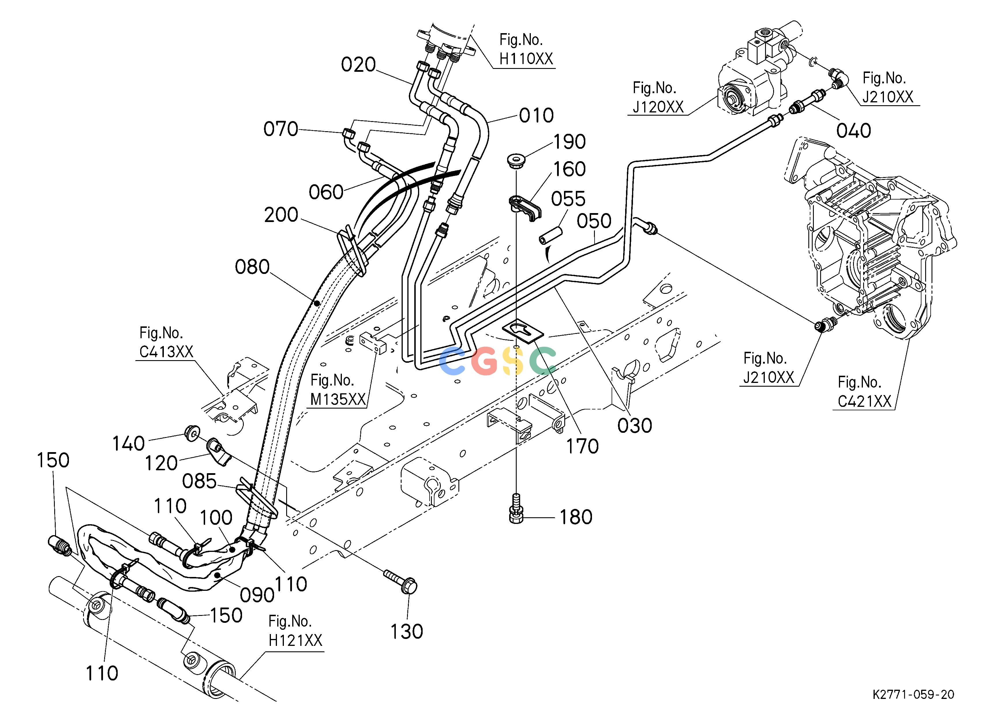 久保田零件查询J21501 HYDRAULIC OIL LINE (STEERING) HYDRAULIC SYSTEMEPC Kubota online