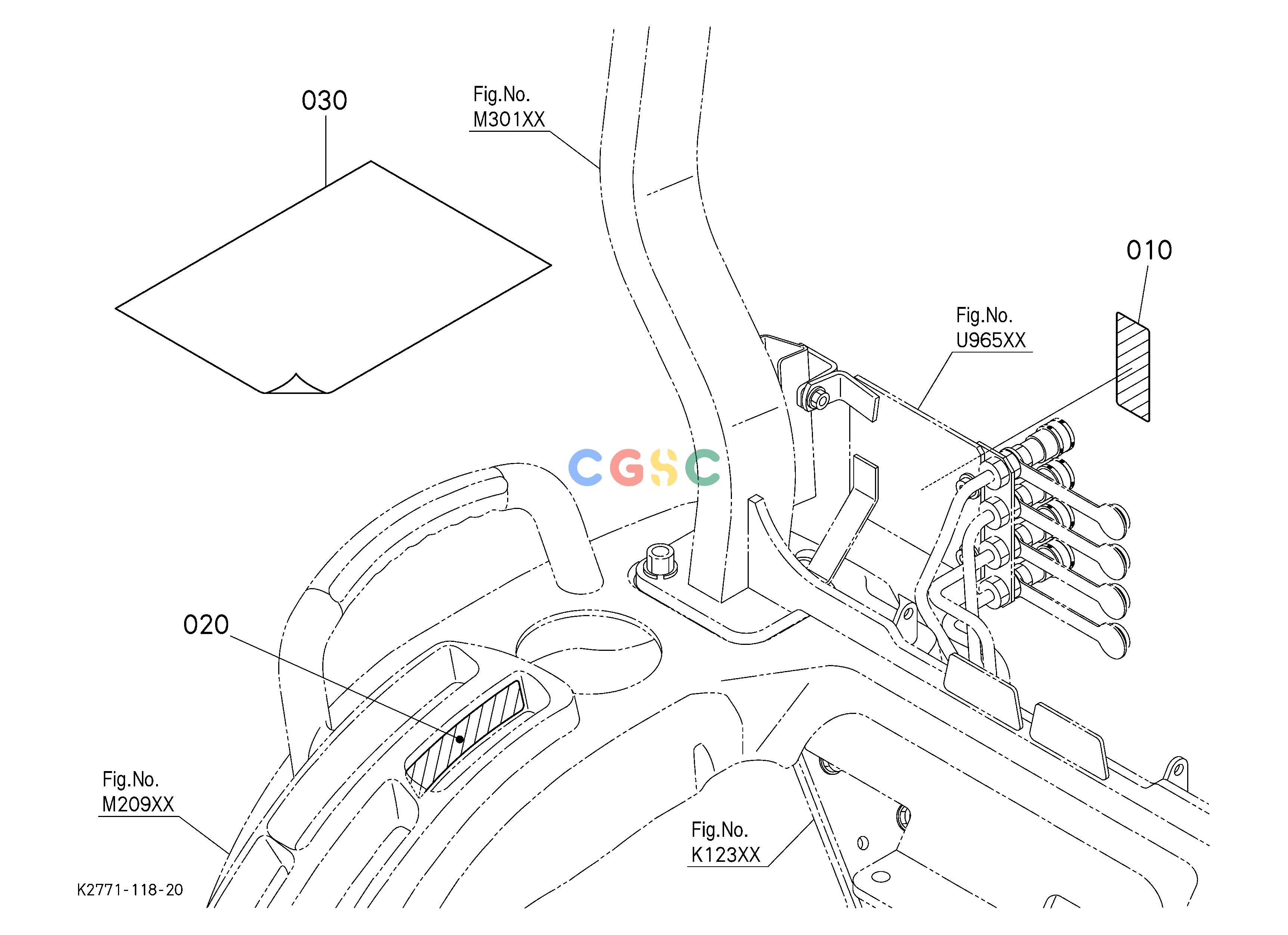 久保田零件查询U96600 REAR CONTROL VALVE KIT (LABEL) (W/G No. BX7376) [OPTION] OPTIONEPC Kubota online