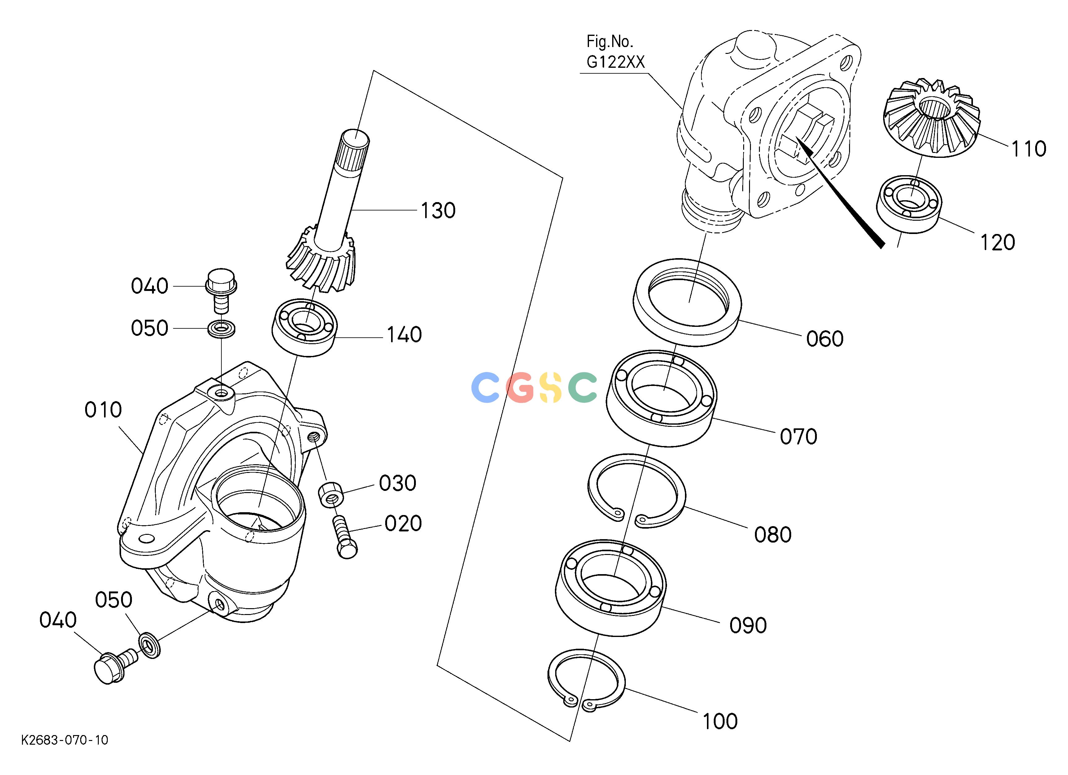 久保田零件查询G12702 FRONT AXLE CASE RH FRONT AXLEEPC Kubota online