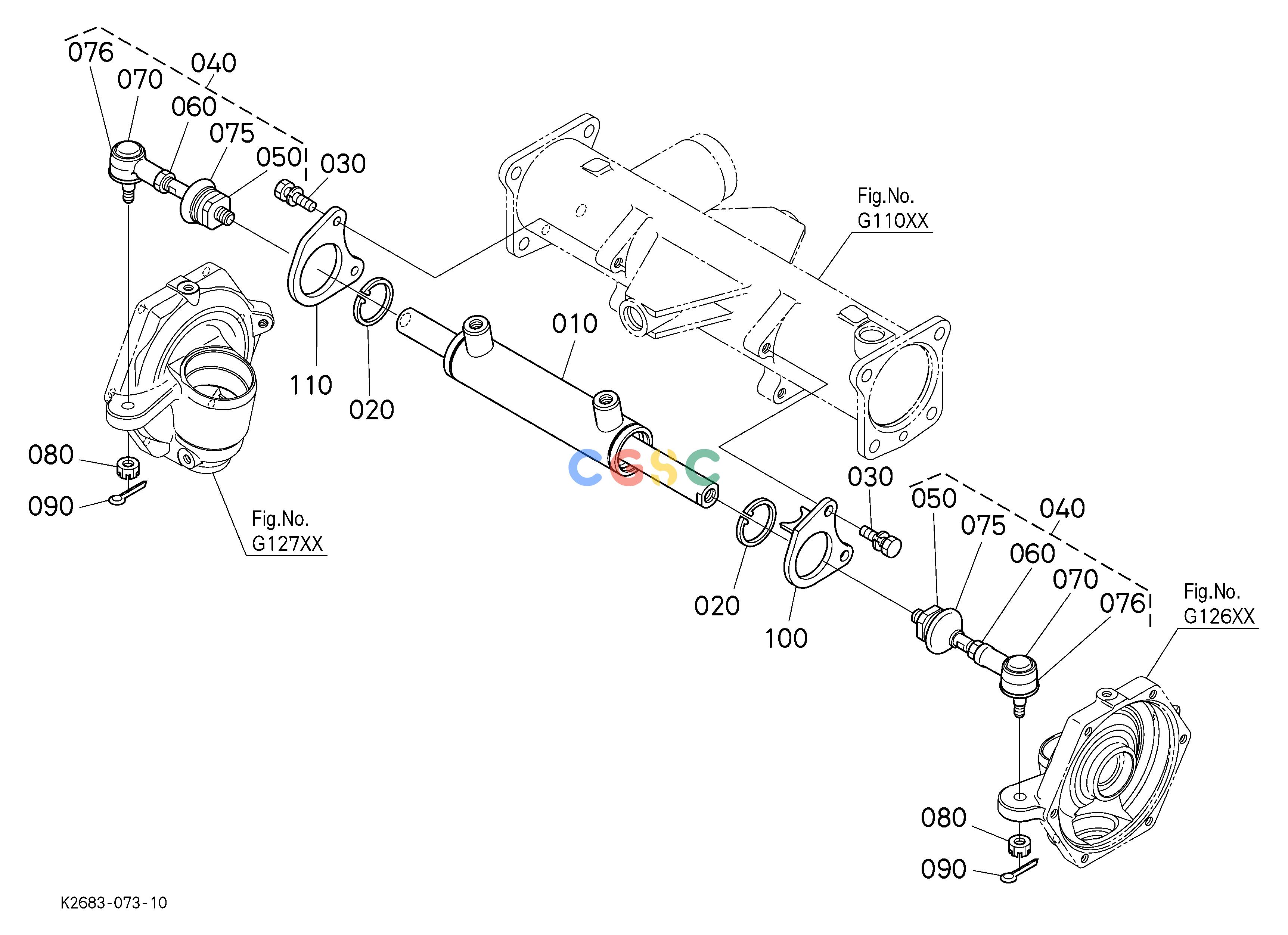 久保田零件查询H12102 STEERING CYLINDER STEERINGEPC Kubota online