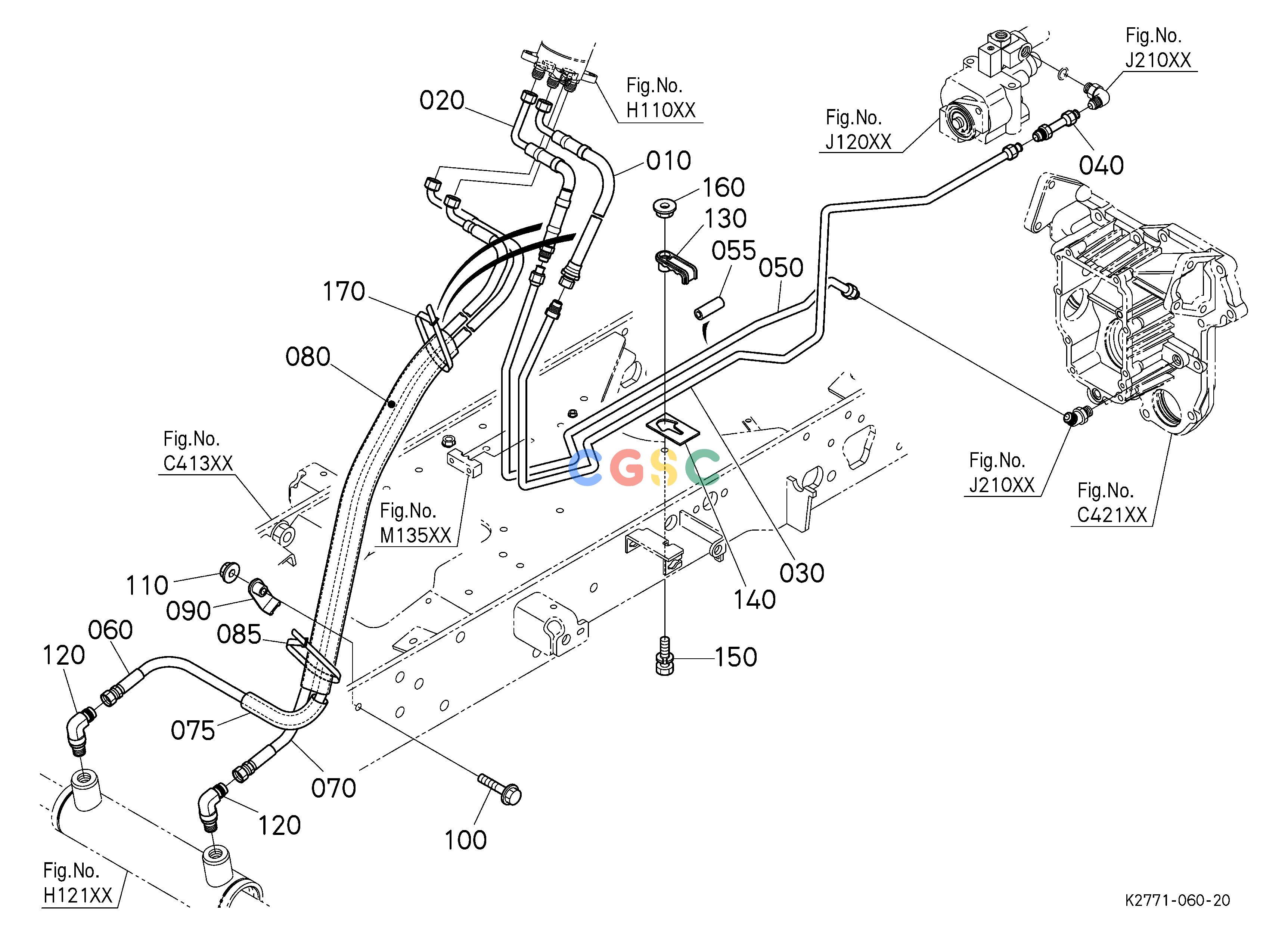 久保田零件查询J21502 HYDRAULIC OIL LINE (STEERING) HYDRAULIC SYSTEMEPC Kubota online