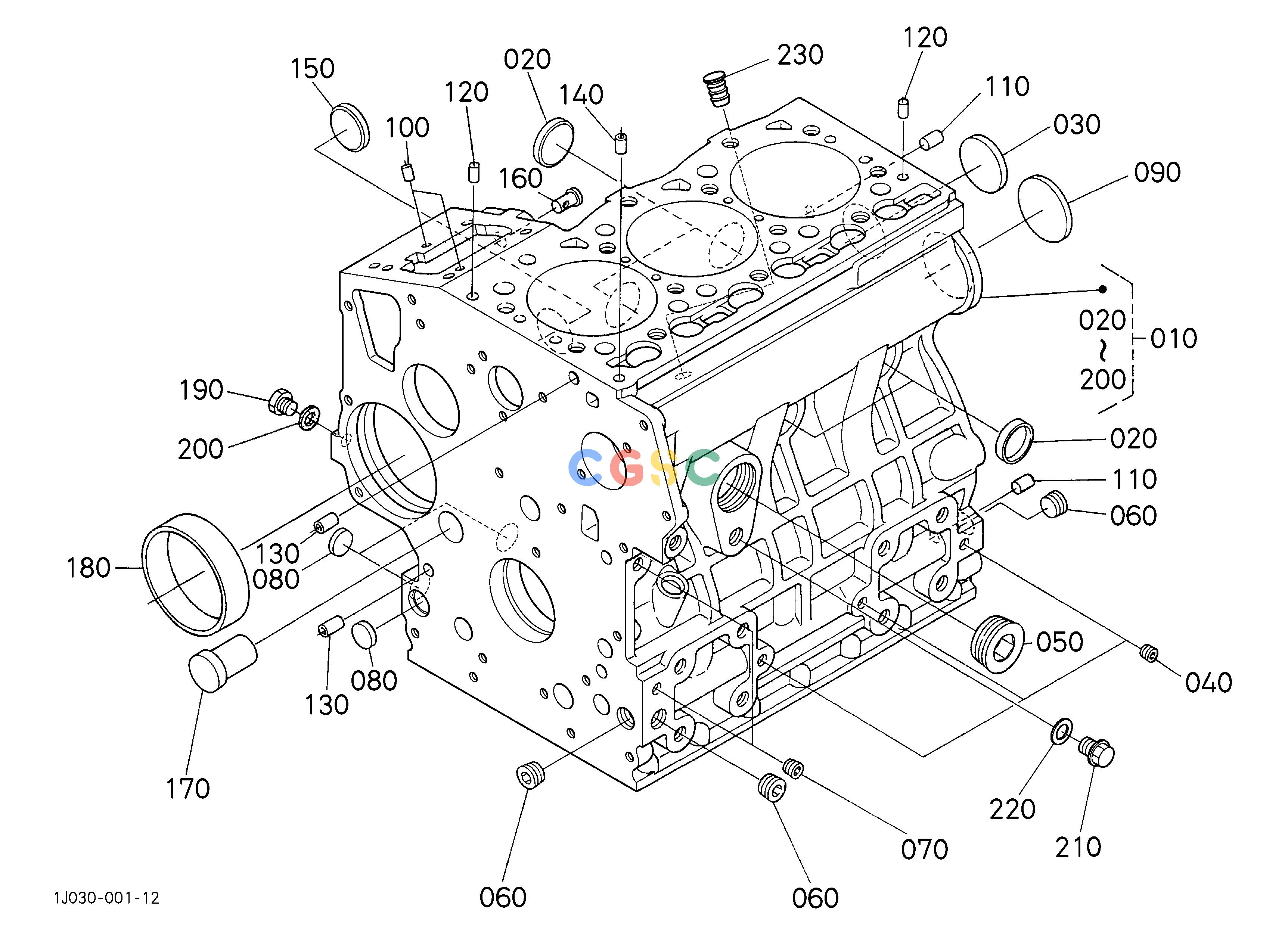 久保田零件查询200100 CRANKCASE ENGINEEPC Kubota online