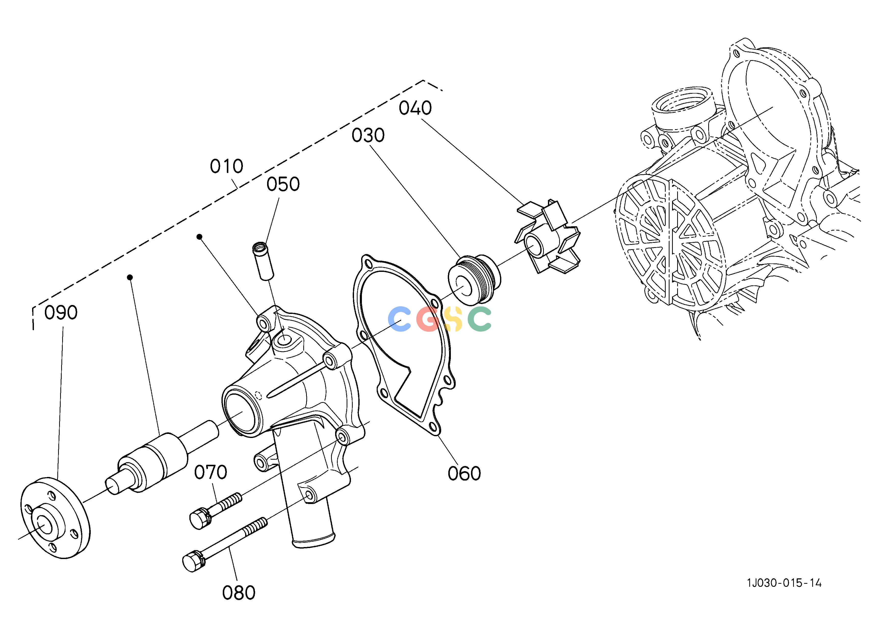久保田零件查询250100 WATER PUMP ENGINEEPC Kubota online