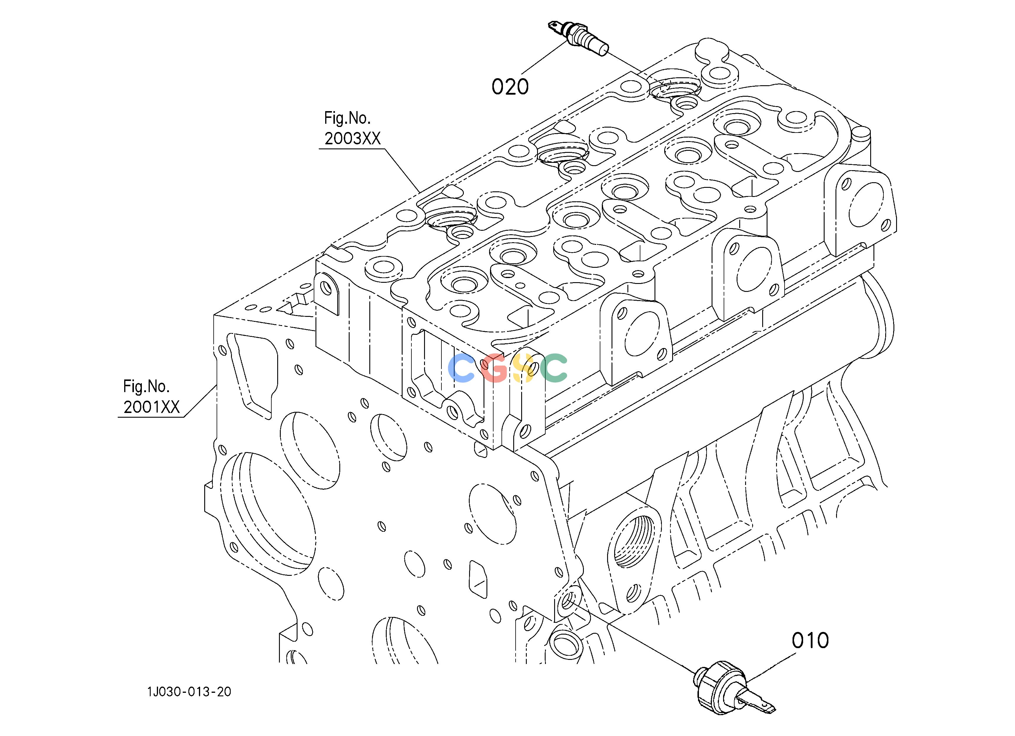 久保田零件查询A50103 OIL SWITCH AND THERMO SENSOR ELECTRICAL SYSTEMEPC Kubota online
