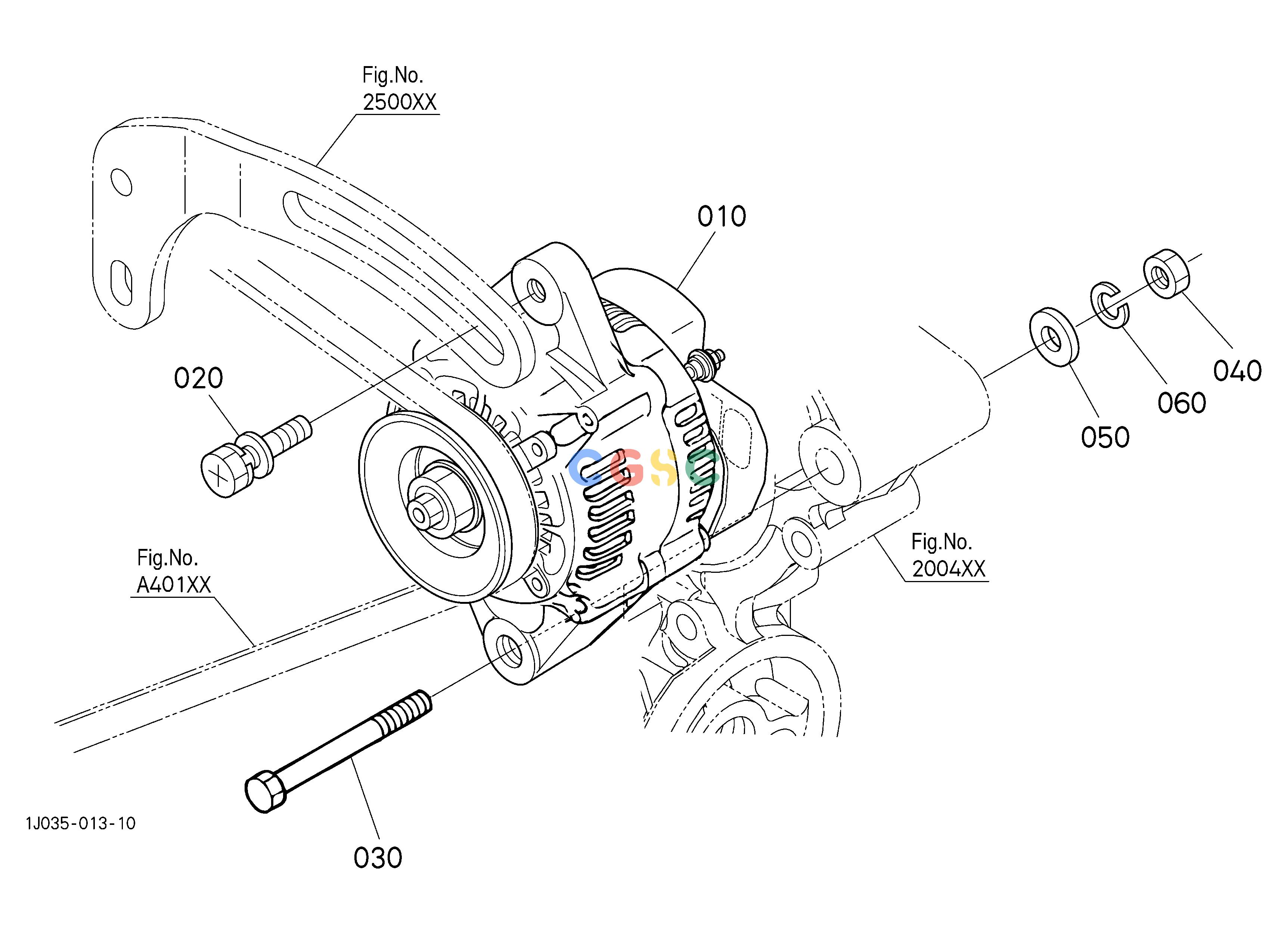 久保田零件查询A51503 ALTERNATOR ELECTRICAL SYSTEMEPC Kubota online