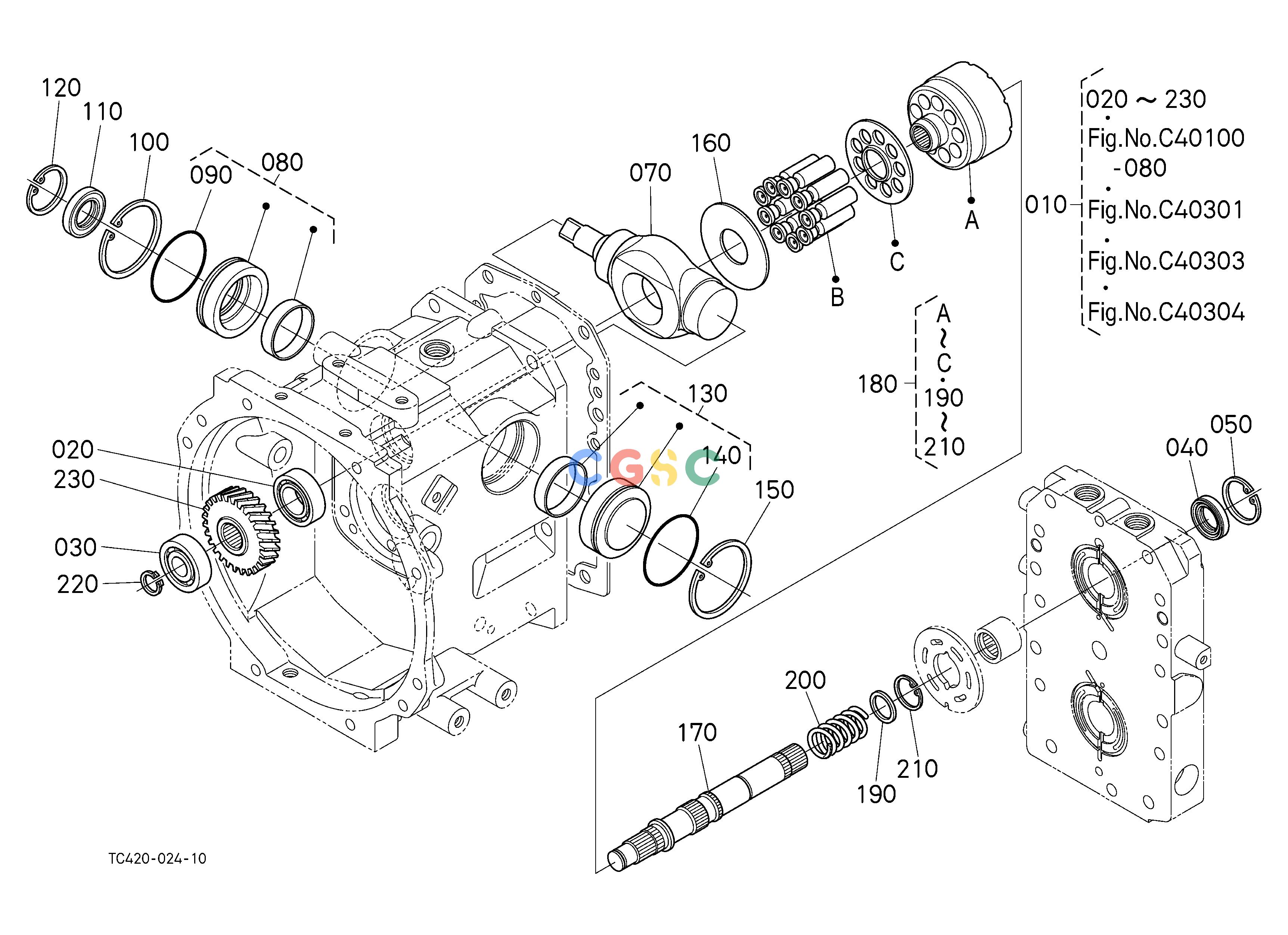 久保田零件查询C40302 HST (PUMP SHAFT) [COMPONENT PARTS] CLUTCH/TRANSMISSIONEPC Kubota online