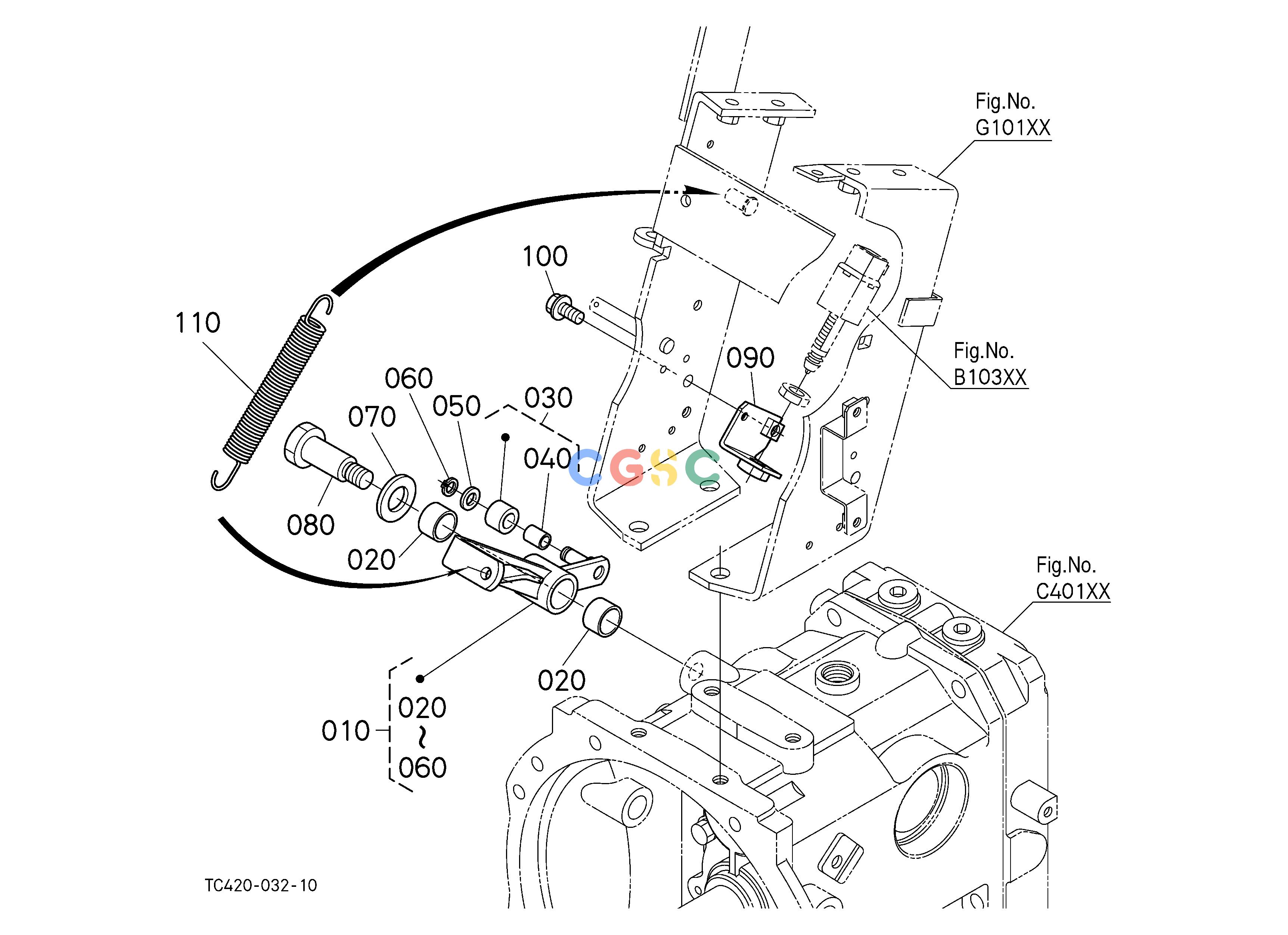 久保田零件查询E10800 NEUTRAL HOLDER LINK SPEED CHANGE SHIFT FORK /SHIFT LEVEREPC Kubota online