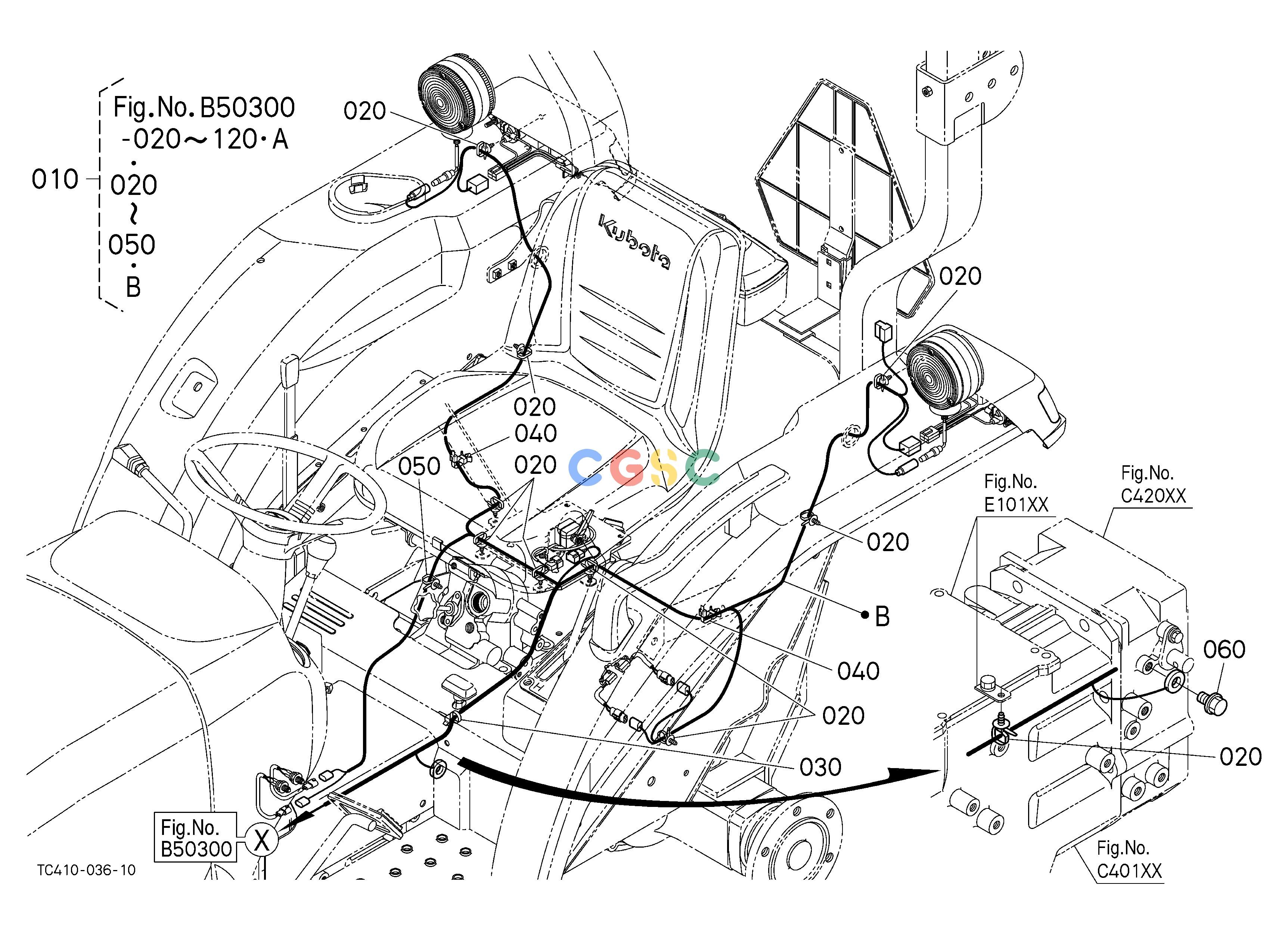 久保田零件查询B50700 ELECTRICAL WIRING (REAR) ELECTRICAL SYSTEMEPC Kubota online