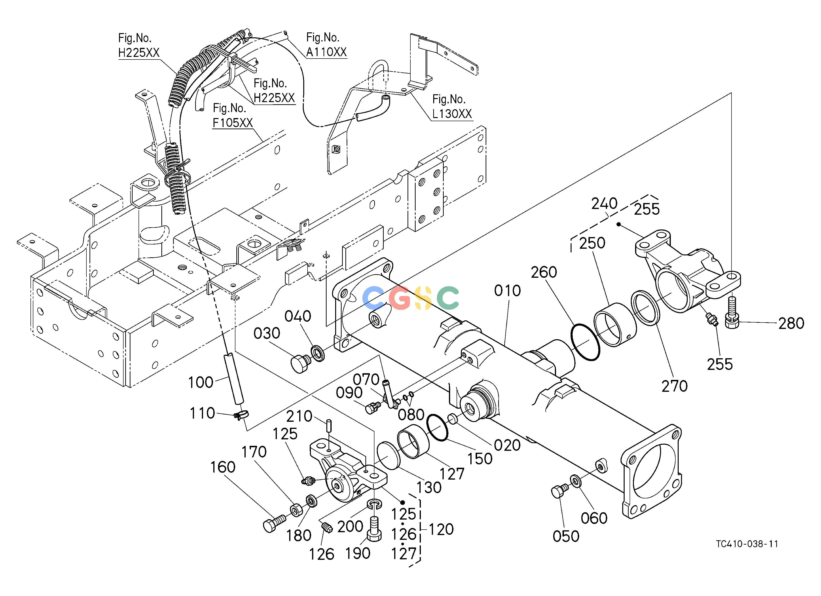 久保田零件查询F12500 FRONT DIFFERENTIAL CASE FRONT AXLE/CHASSISEPC Kubota online