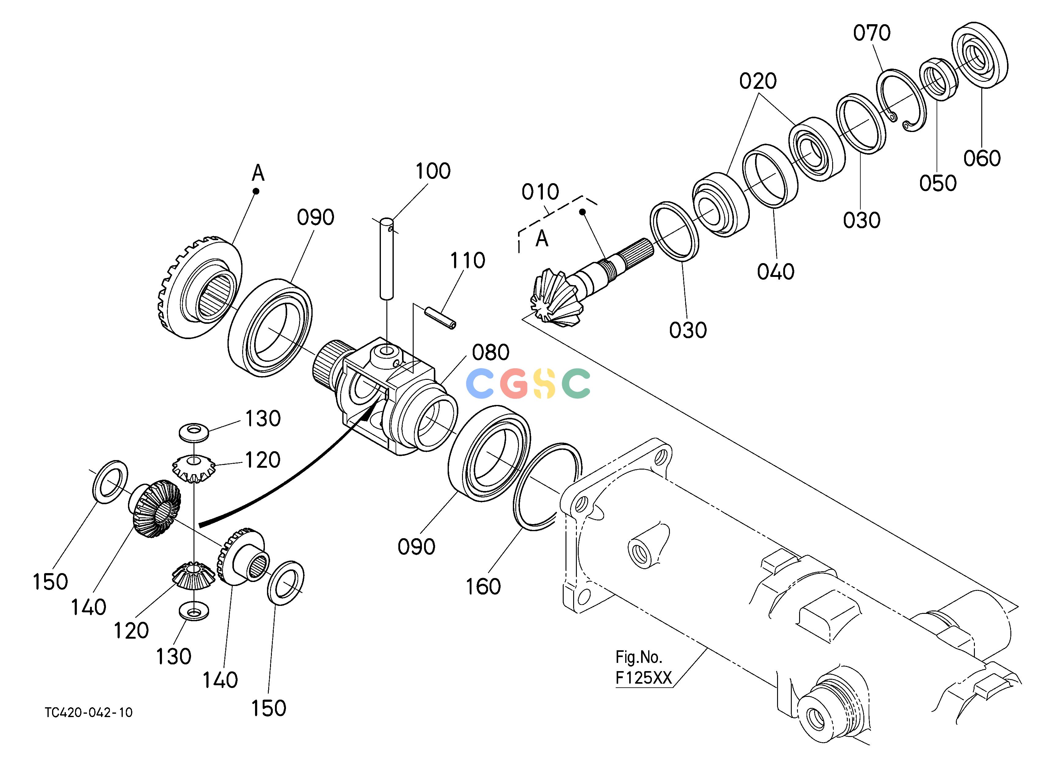 久保田零件查询F13500 FRONT DIFFERENTIAL FRONT AXLE/CHASSISEPC Kubota online