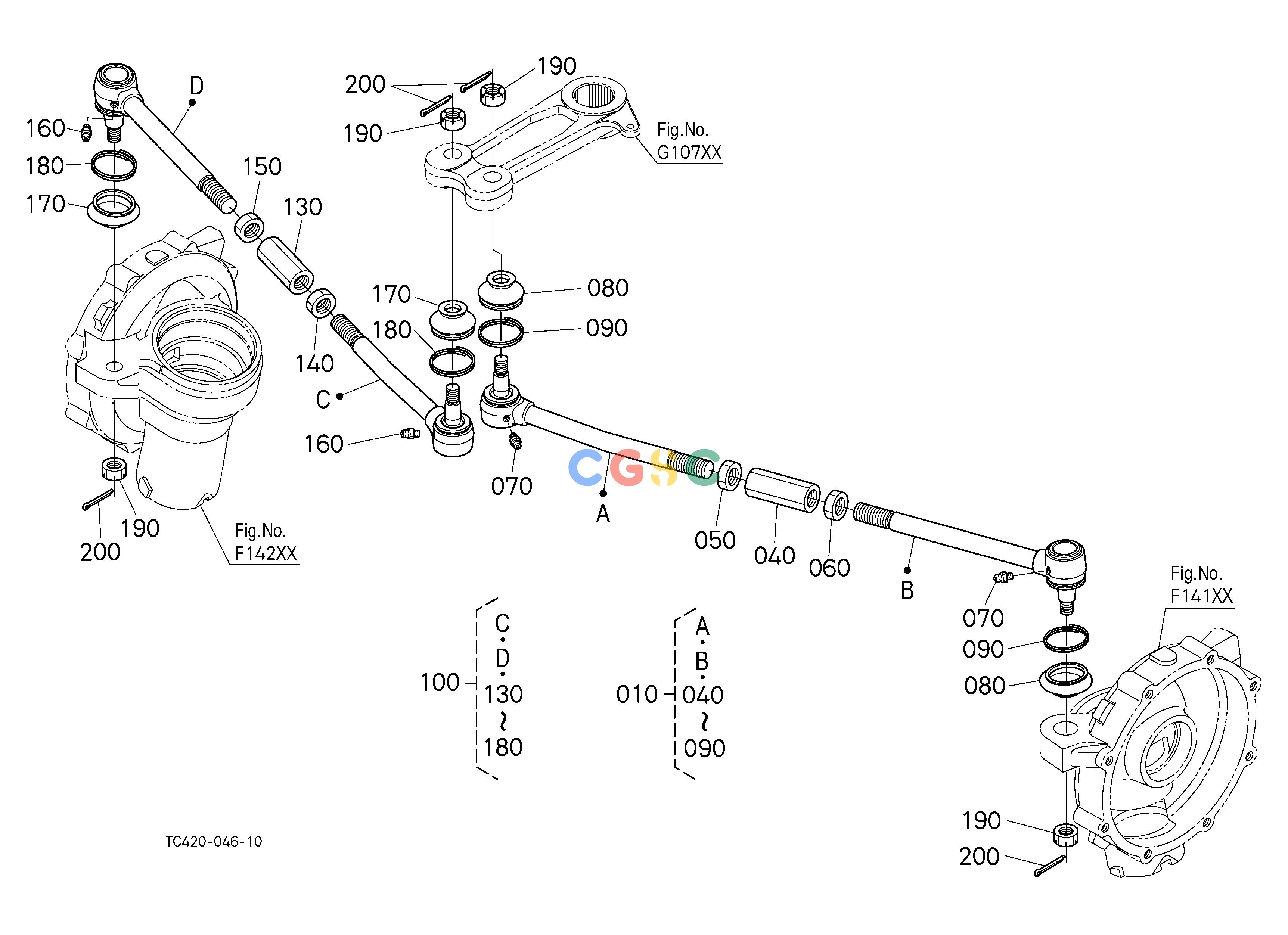 久保田零件查询G12002 STEERING LINKAGE (TIE ROD) STEERINGEPC Kubota online