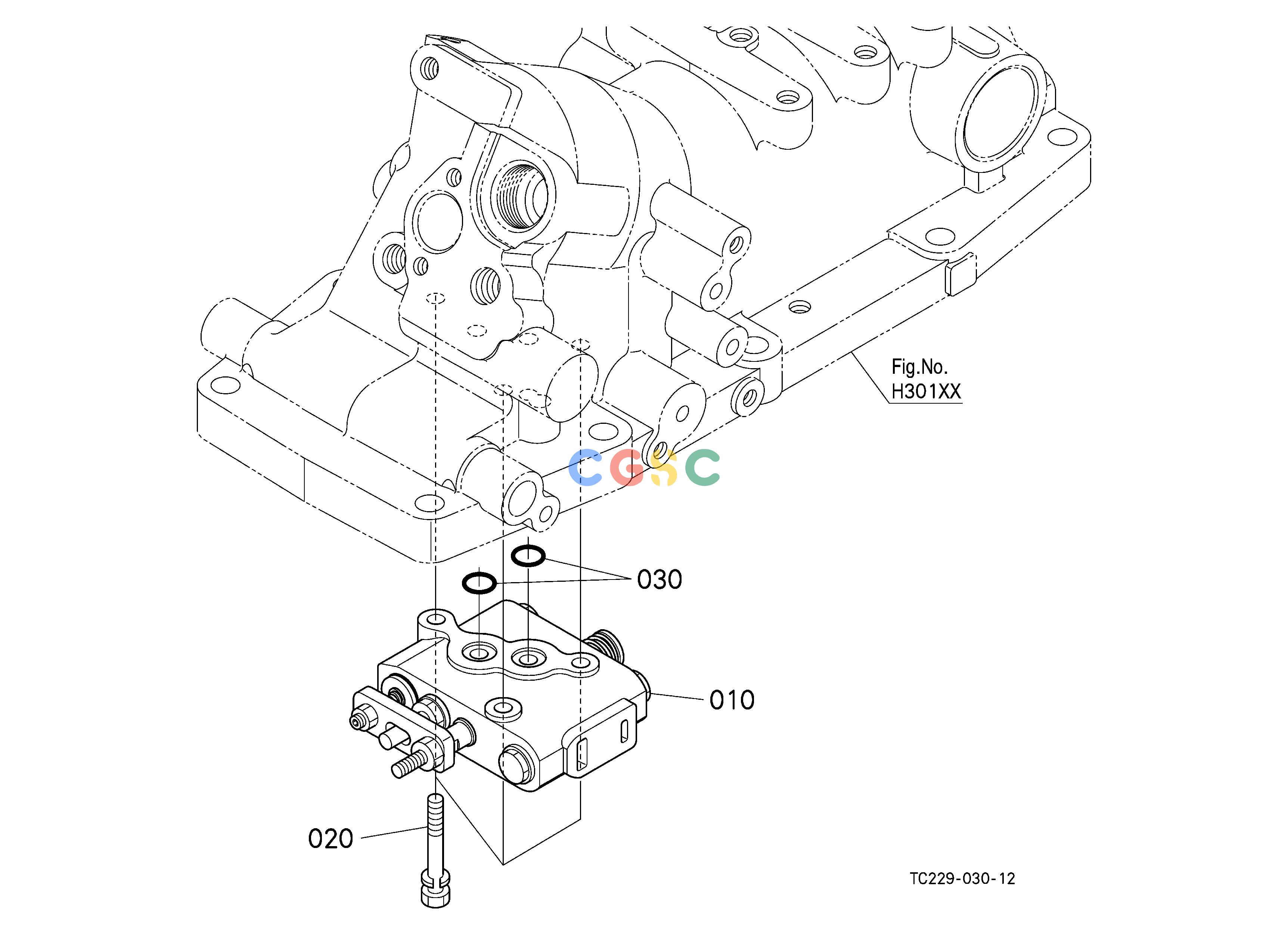 久保田零件查询H40500 CONTROL VALVE HYDRAULIC SYSTEMEPC Kubota online