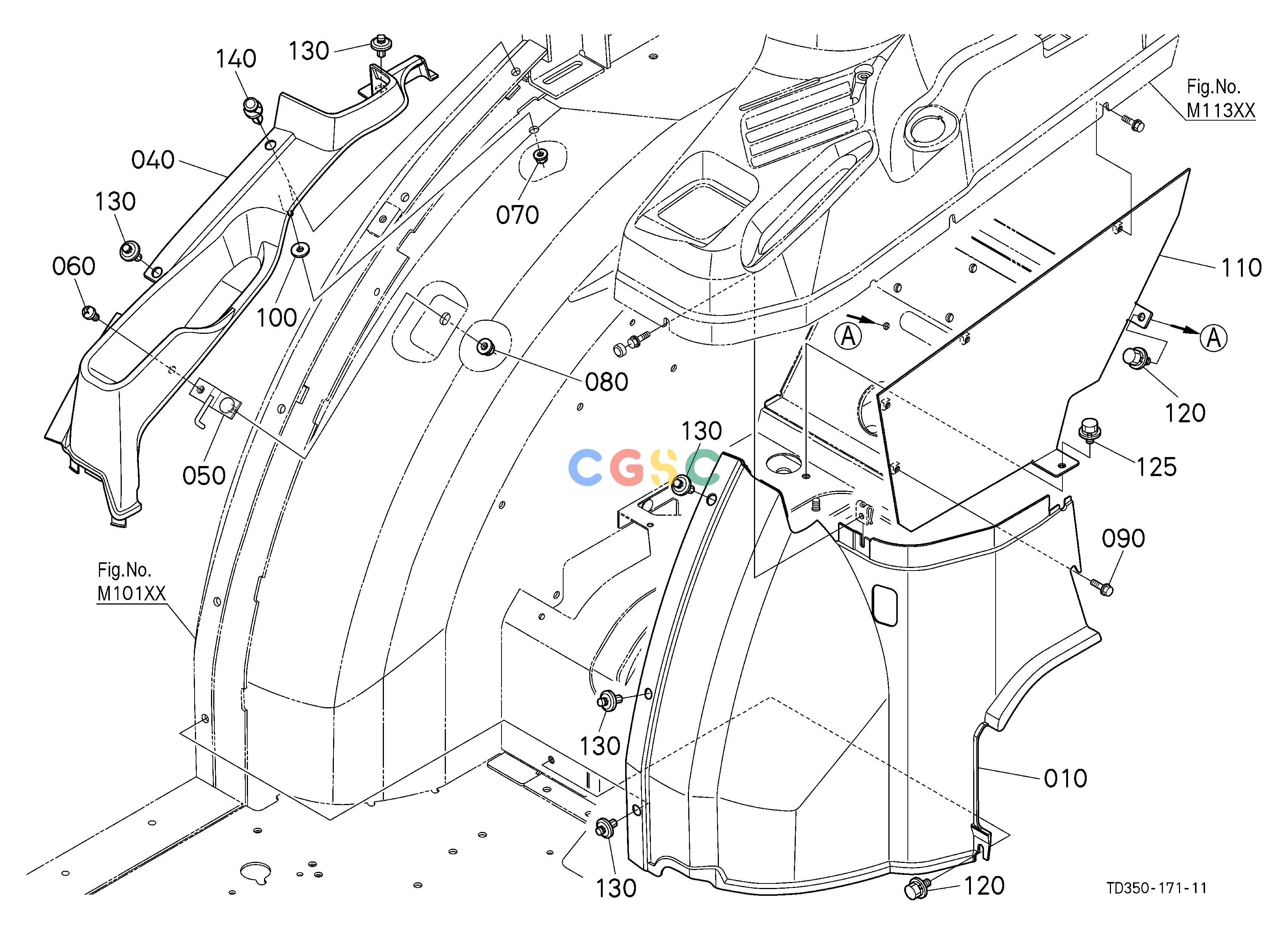 久保田零件查询M11400 HYDRAULIC CONTROL LEVER GUIDE (LOWER) CABEPC Kubota online