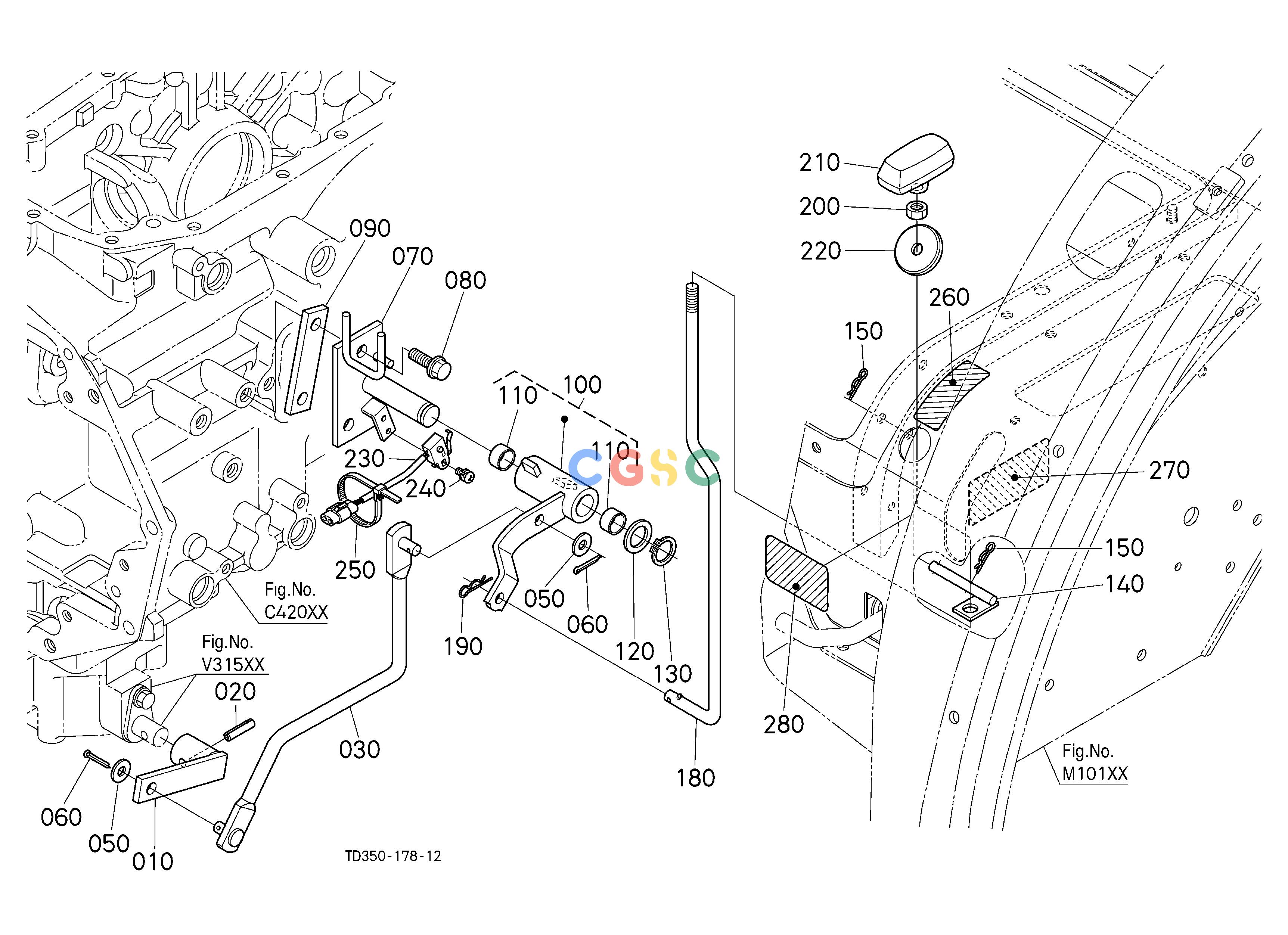 久保田零件查询V31503 MID PTO (LEVER) (W/G No.L8387) [OPTION] OPTIONEPC Kubota online
