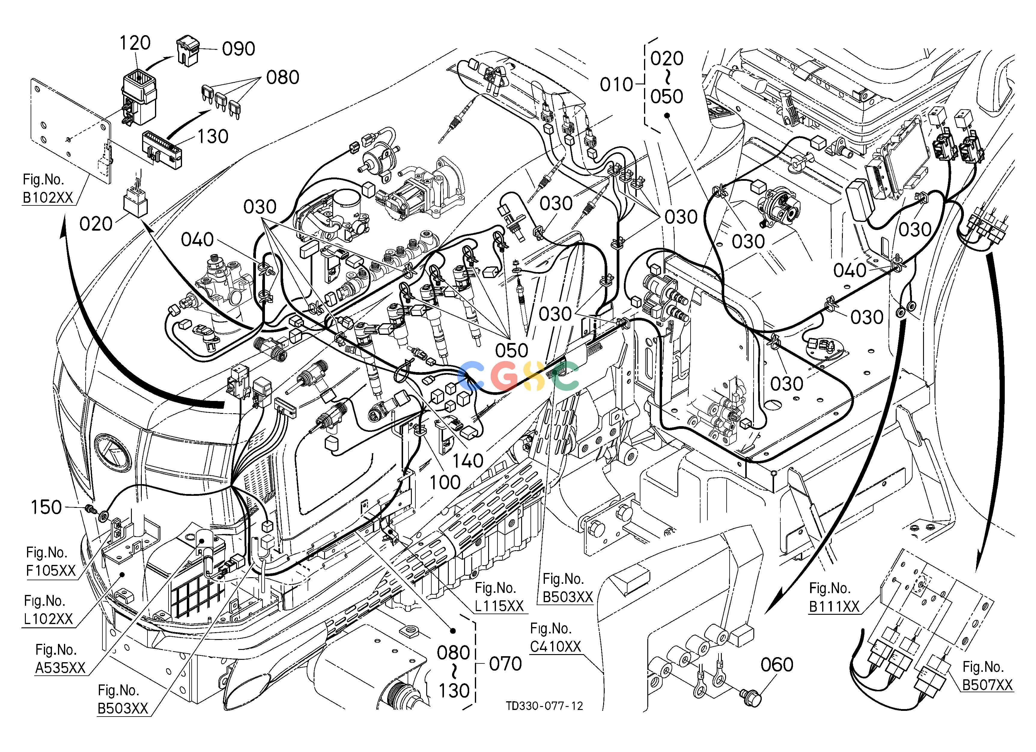 久保田零件查询B50106 ELECTRICAL WIRING (ENGINE) [CA] ELECTRICAL SYSTEMEPC Kubota online