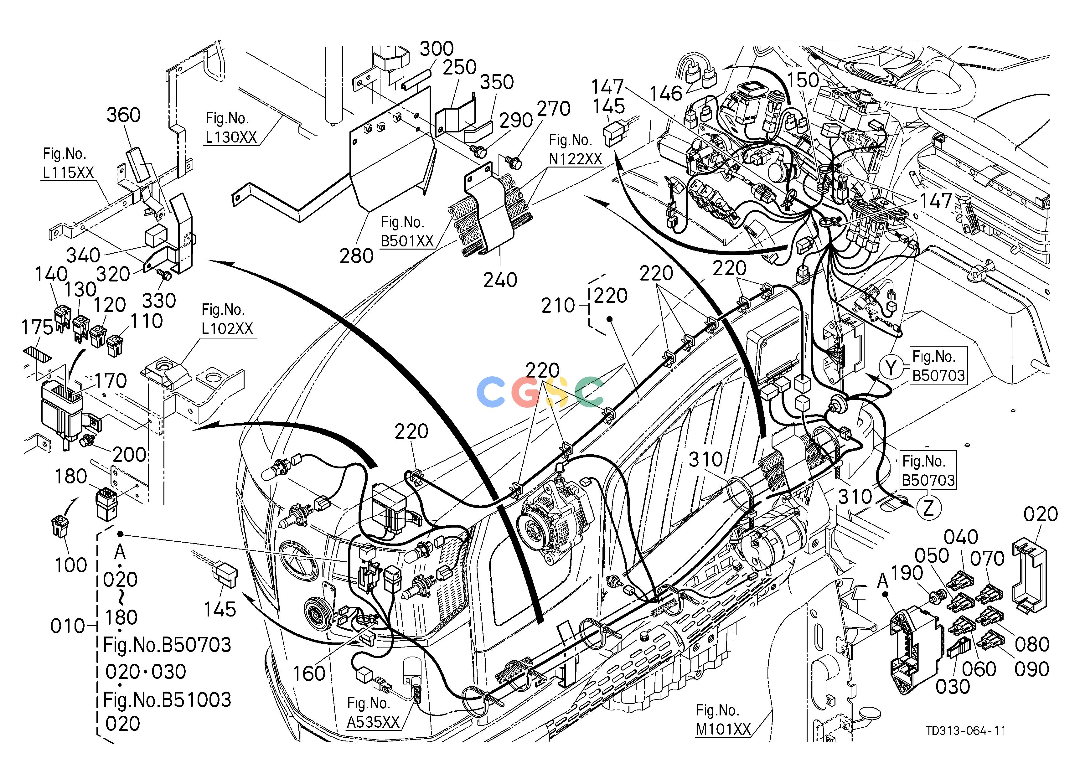 久保田零件查询B50303 ELECTRICAL WIRING (FRONT) [CA] [OLD] ## S.No.31481 to 41092 S.No.;31481 to 41092 ELECTRICAL SYSTEMEPC Kubota online