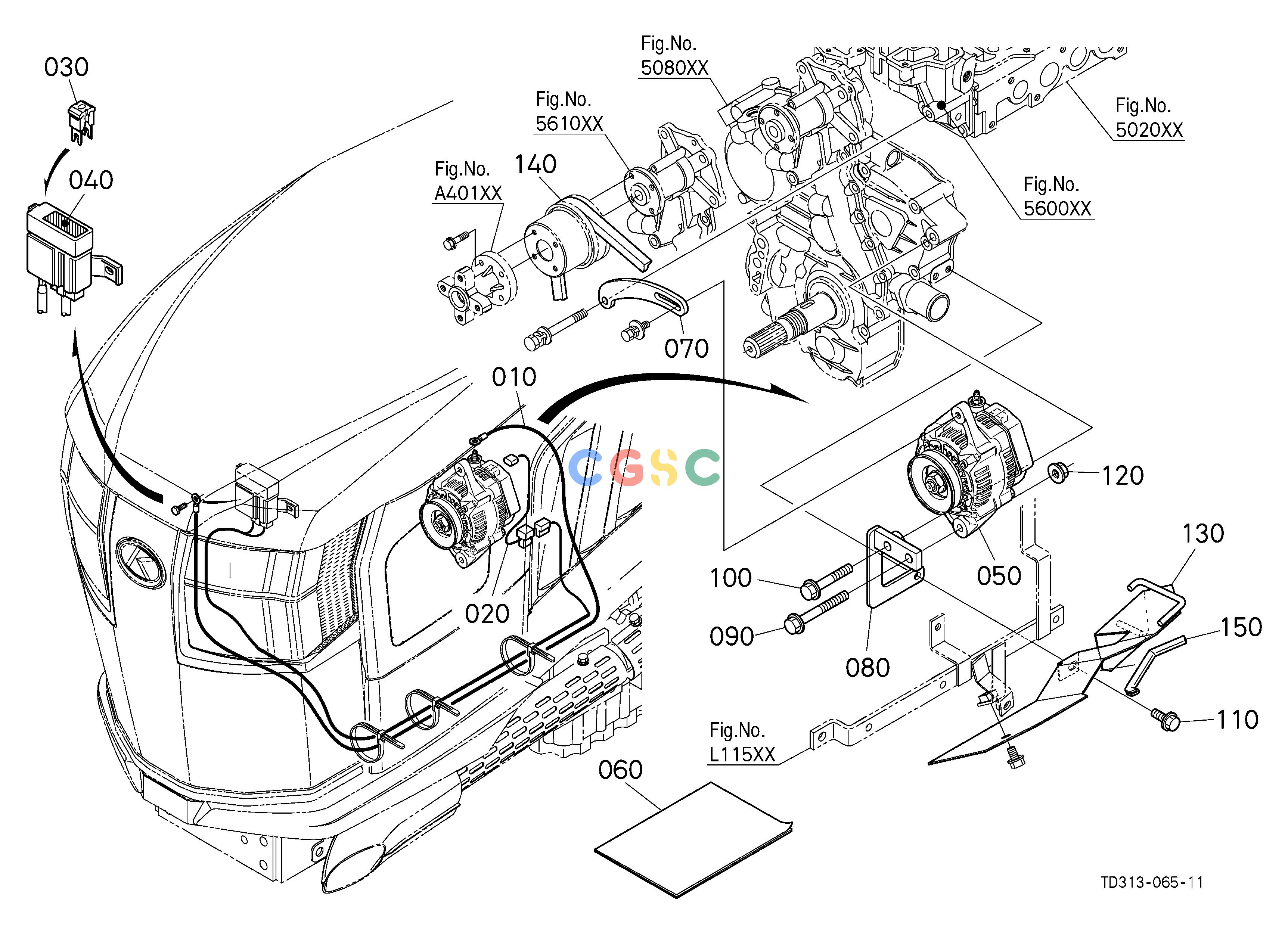 久保田零件查询V12500 ALTERNATOR KIT [OPTION] ## S.No.<=31480 S.No.;<=31480 OPTIONEPC Kubota online