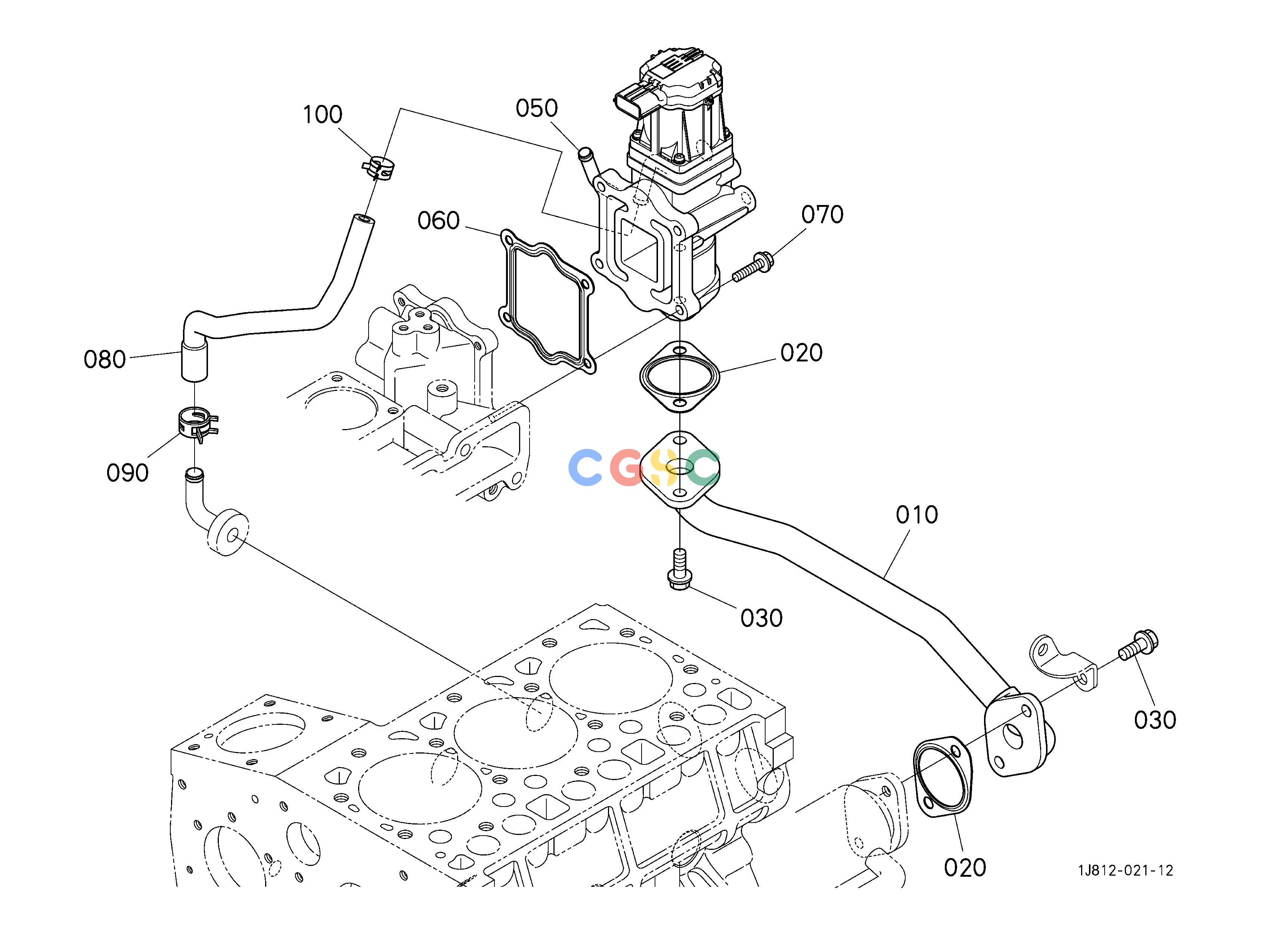久保田零件查询572200 EGR VALVE AND EGR COOLER ENGINEEPC Kubota online