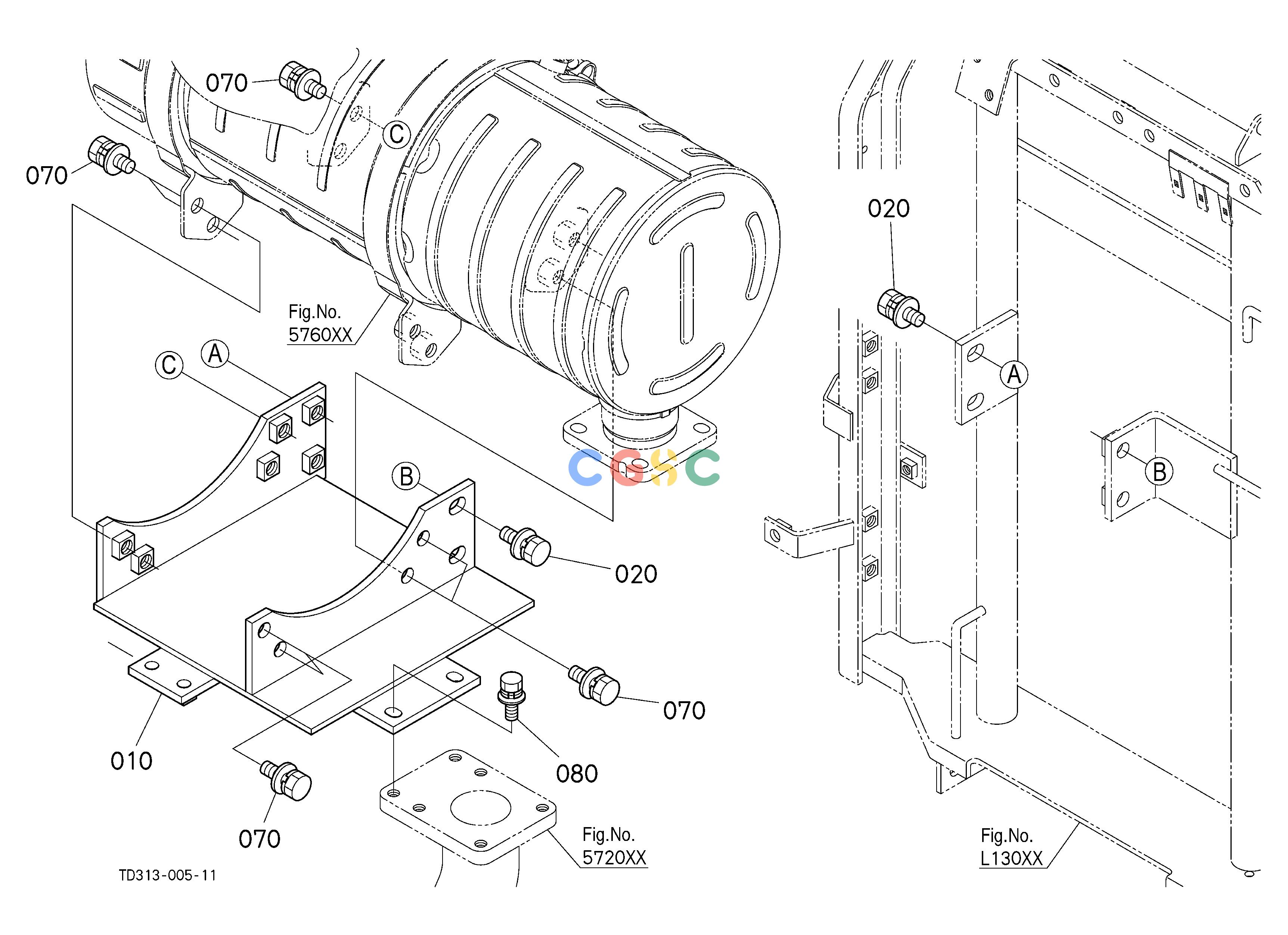 久保田零件查询576501 MUFFLER BRACKET [OLD] ## S.No.<=40152 S.No.;<=40152 ENGINEEPC Kubota online