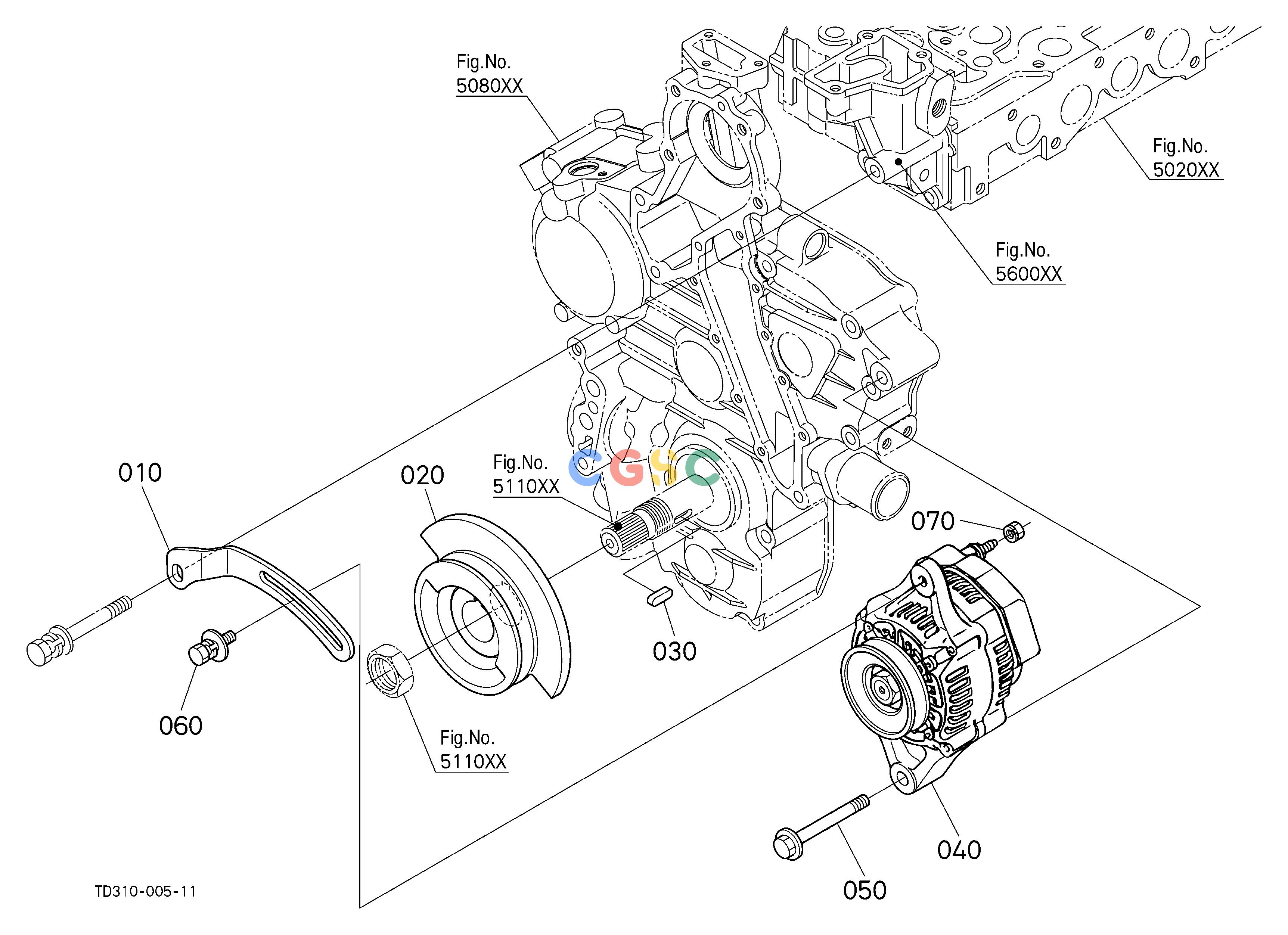 久保田零件查询A51501 ALTERNATOR [A] ELECTRICAL SYSTEMEPC Kubota online