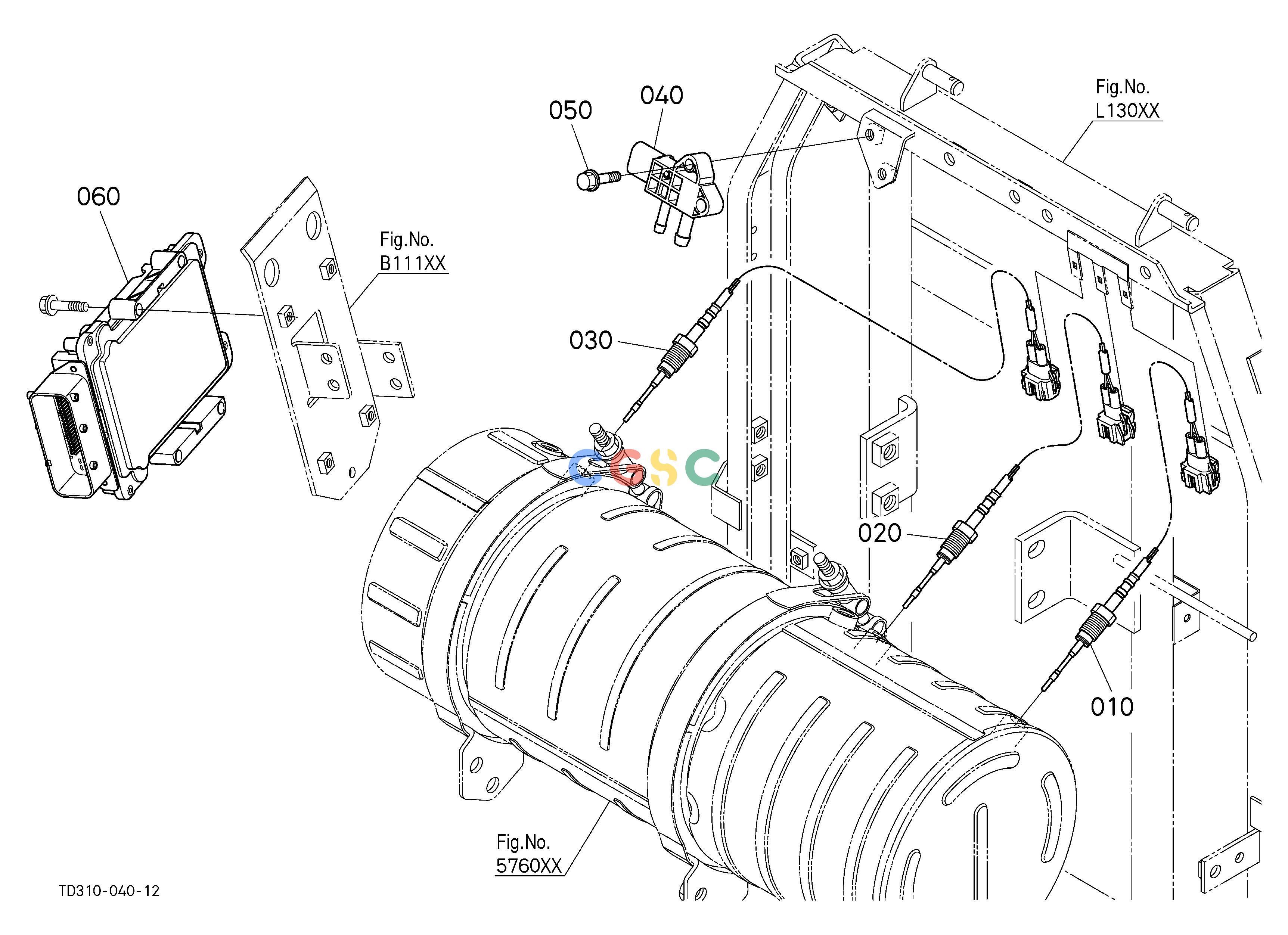 久保田零件查询B00200 SENSOR/ECU (MUFFLER) ELECTRICAL SYSTEMEPC Kubota online