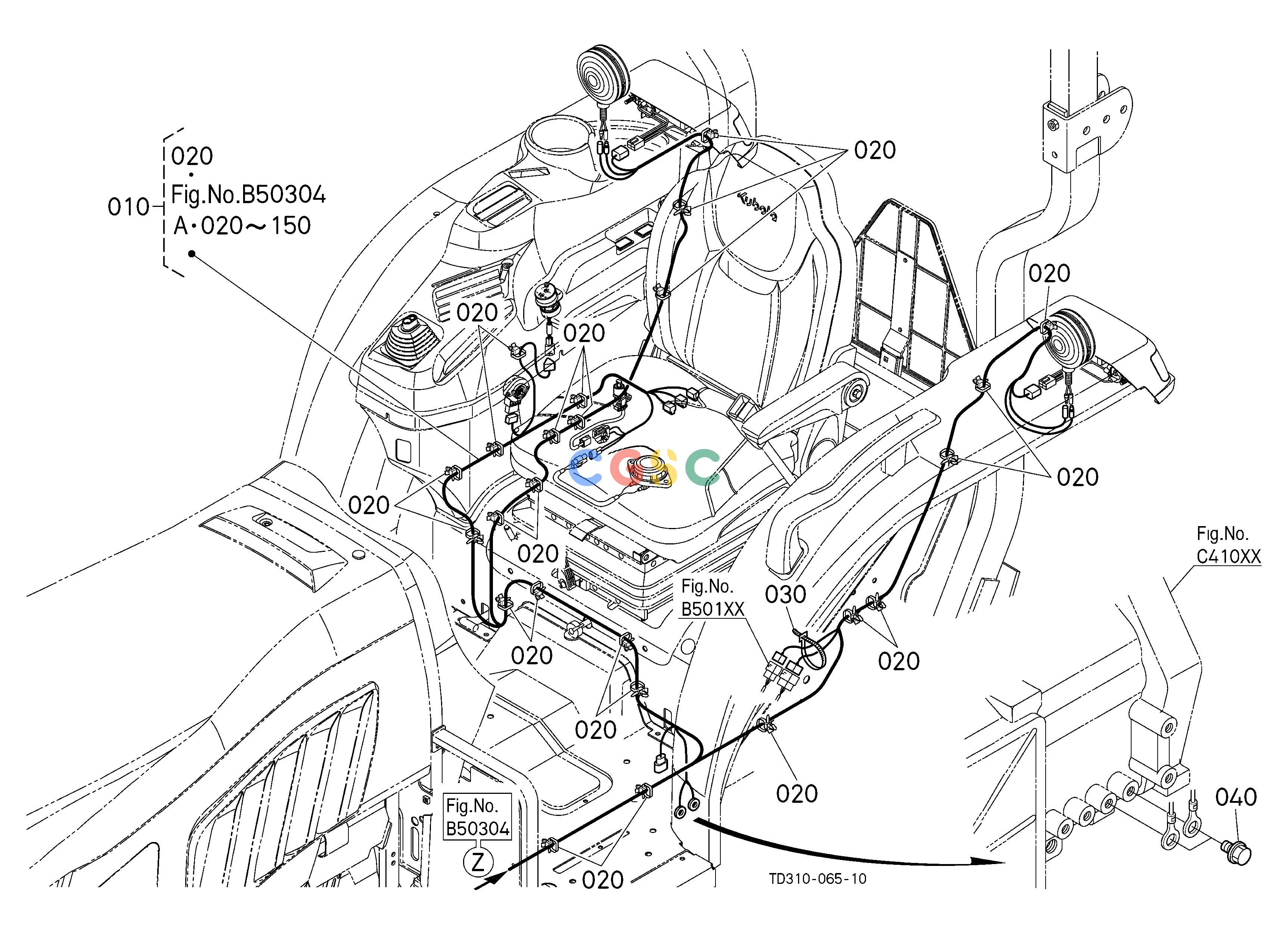 久保田零件查询B50704 ELECTRICAL WIRING (REAR) [CA] ELECTRICAL SYSTEMEPC Kubota online