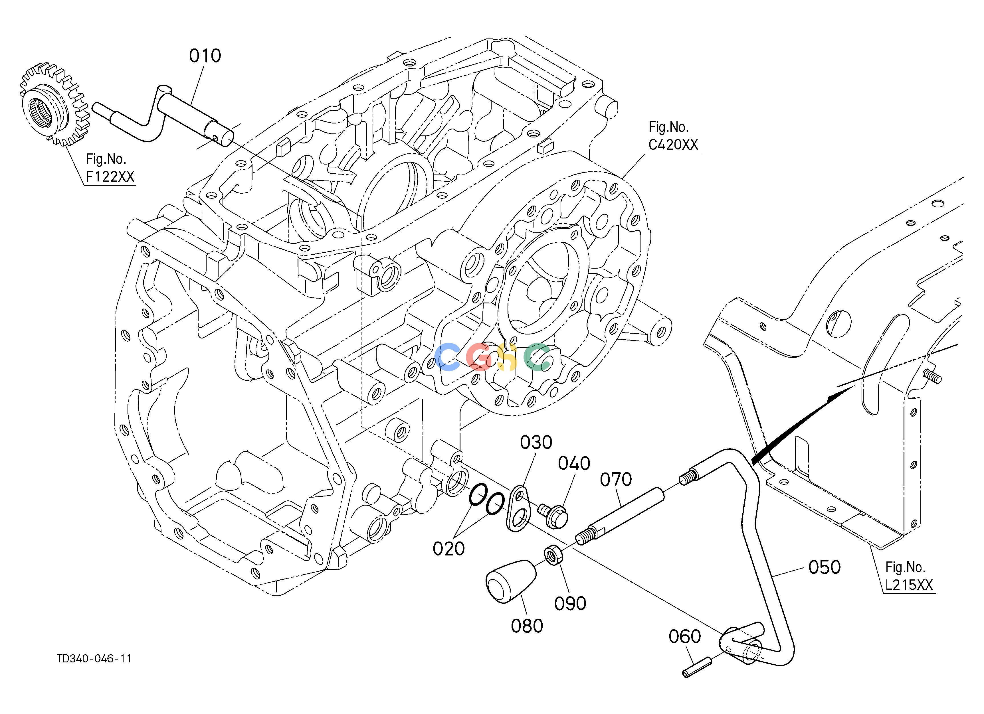 久保田零件查询E14001 FRONT WHEEL DRIVE LEVER SPEED CHANGE SHIFT FORK /SHIFT LEVEREPC Kubota online