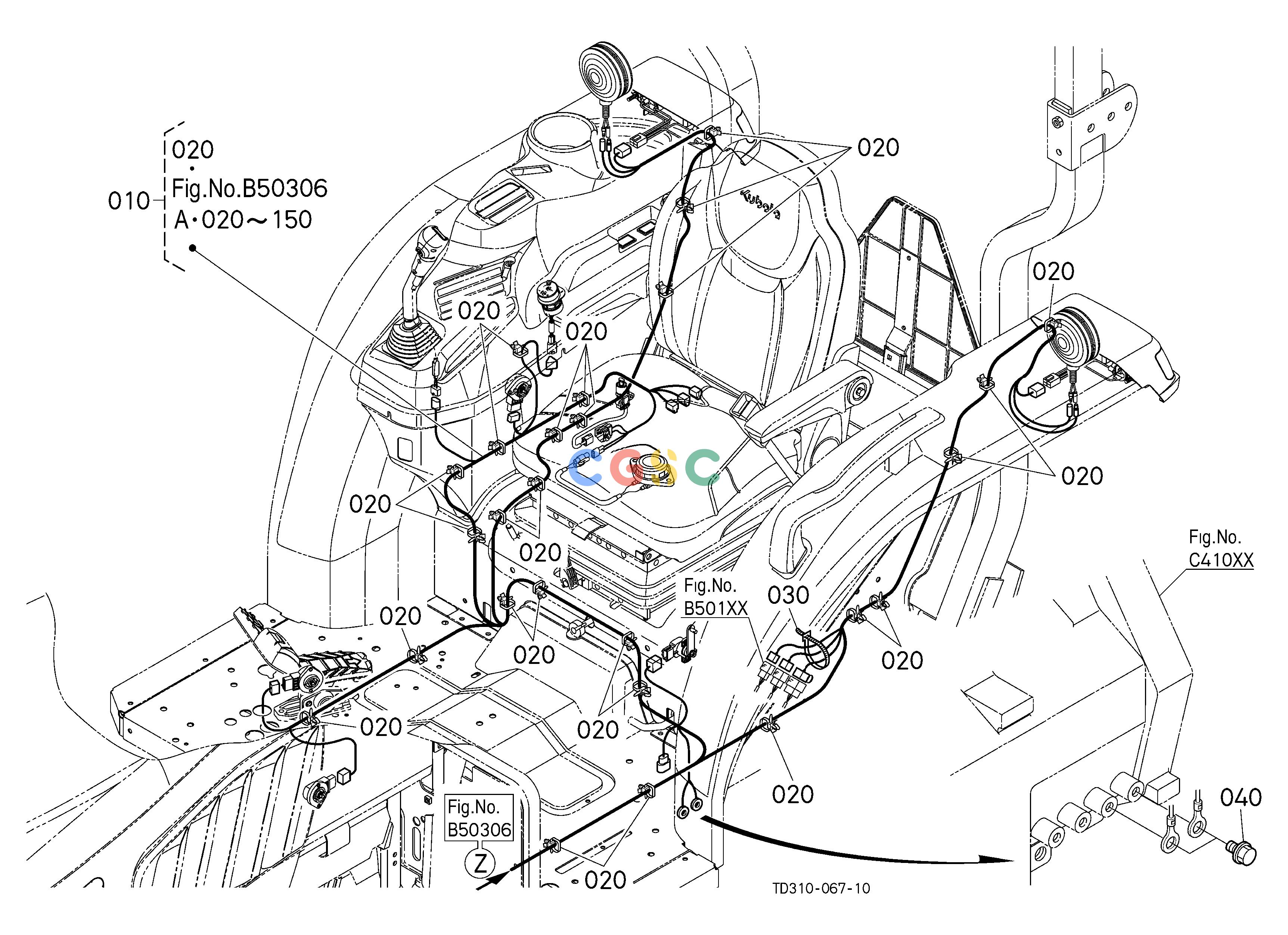 久保田零件查询B50706 ELECTRICAL WIRING (REAR) [CA] ELECTRICAL SYSTEMEPC Kubota online