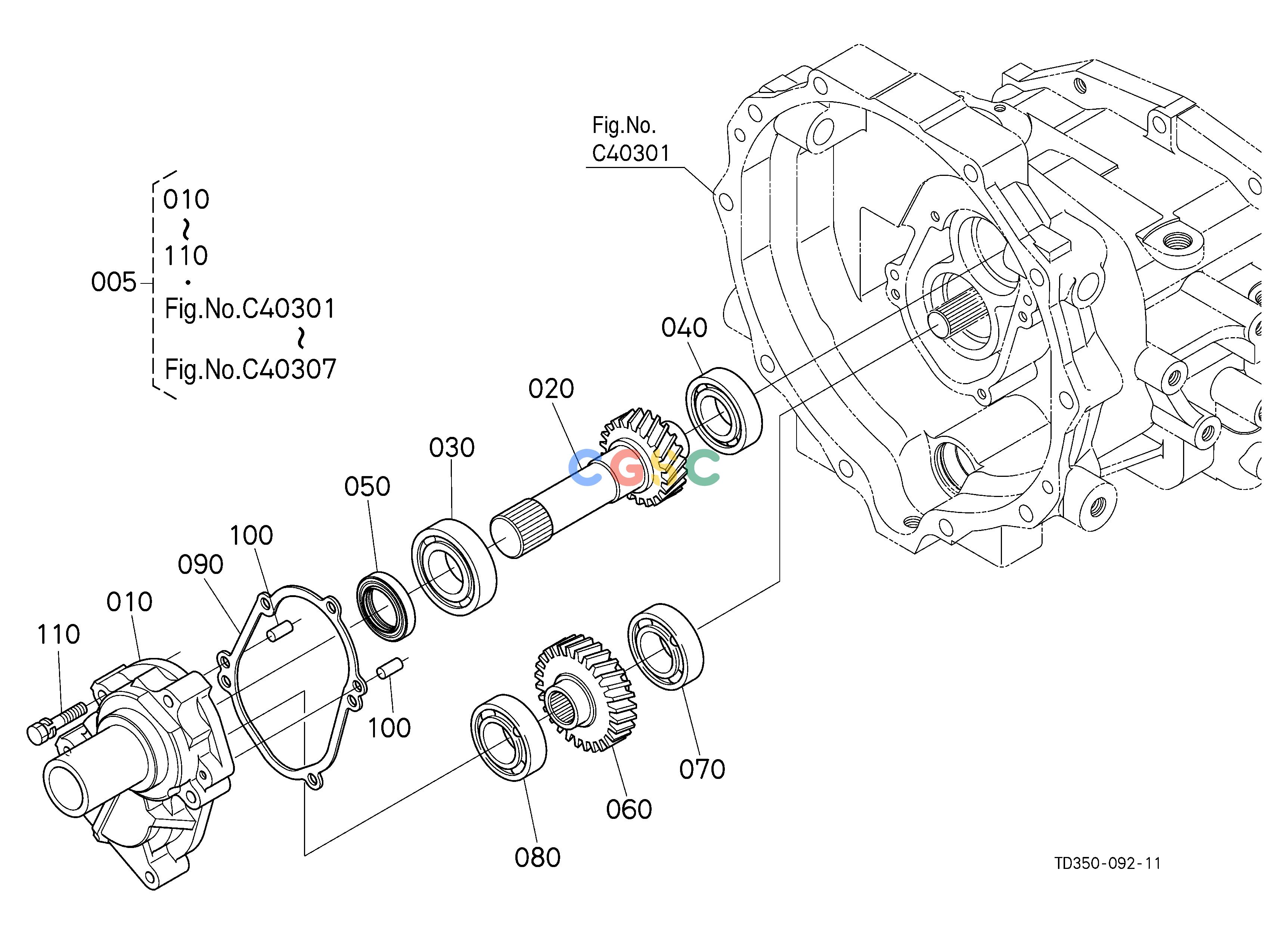 久保田零件查询C40308 HST (INPUT SHAFT) [COMPONENT PARTS] CLUTCH/TRANSMISSIONEPC Kubota online