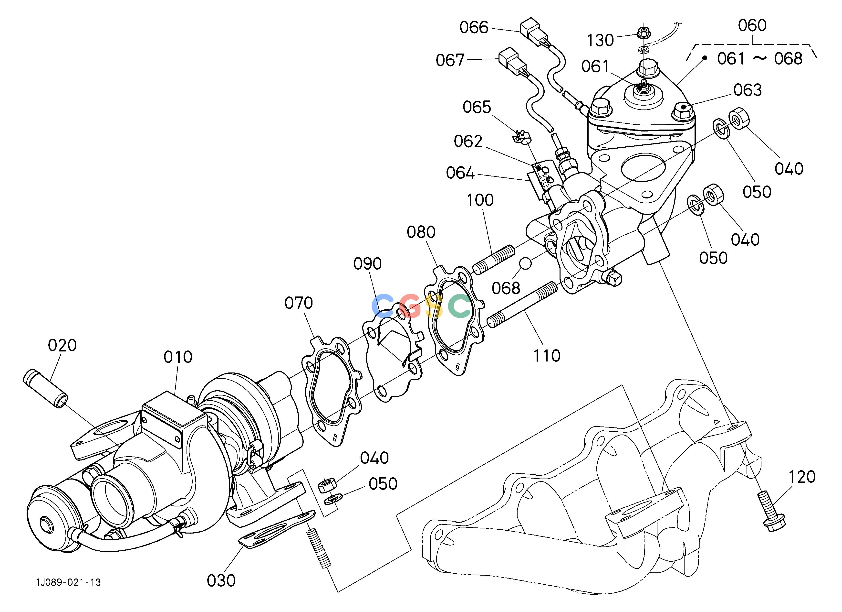 久保田零件查询572600 TURBO CHARGER ENGINEEPC Kubota online