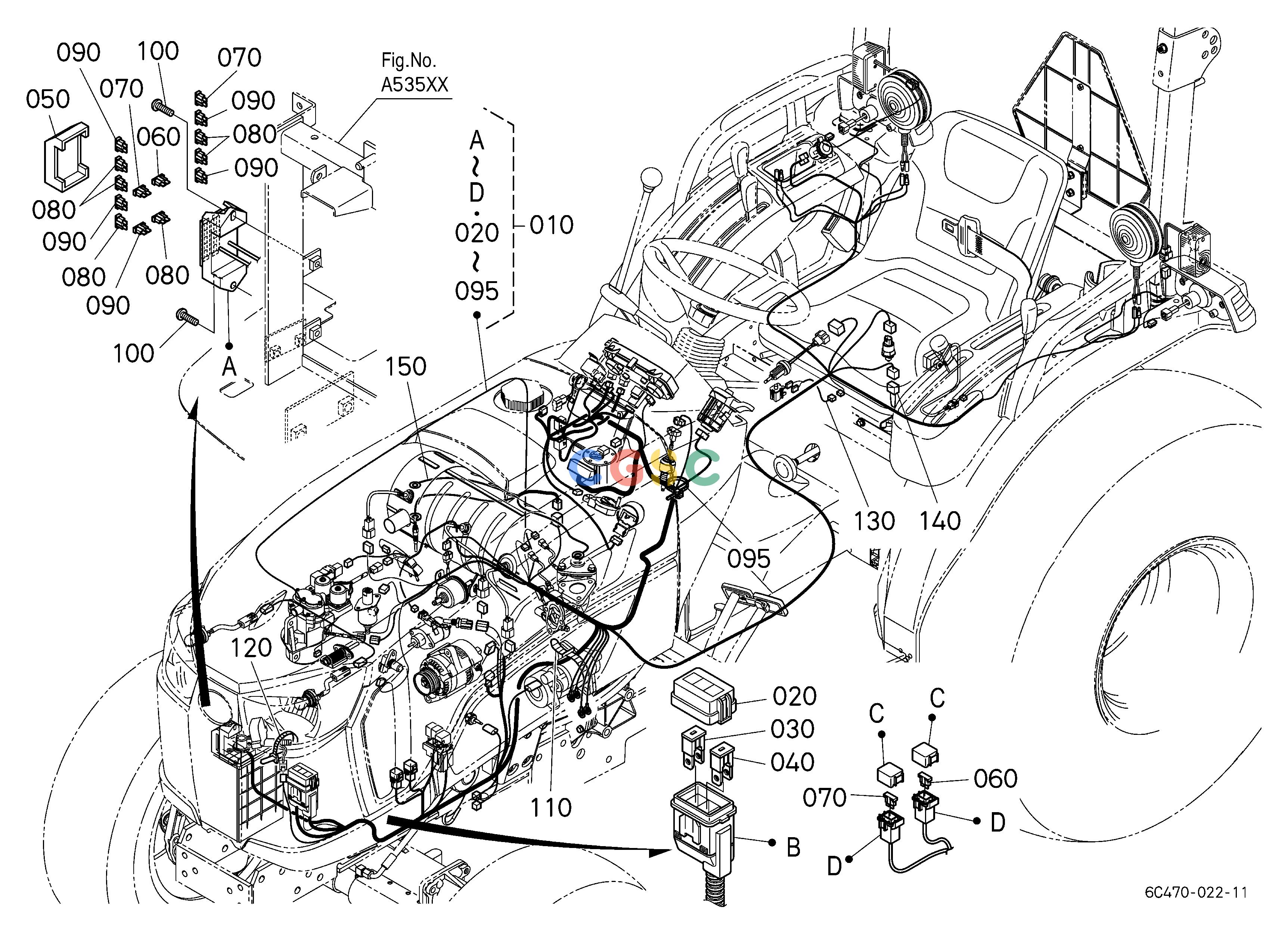 久保田零件查询B50103 ELECTRICAL WIRING ELECTRICAL SYSTEMEPC Kubota online