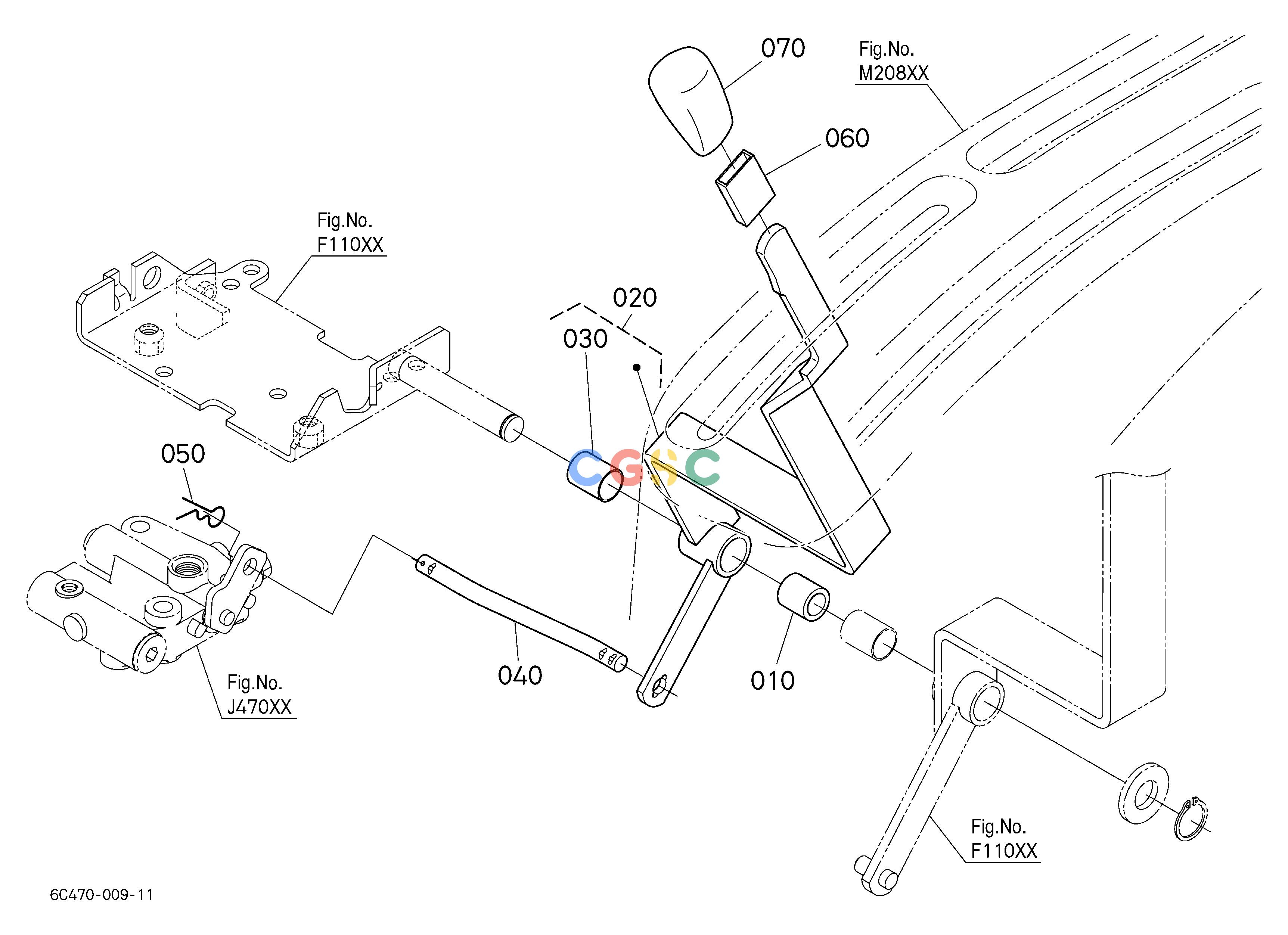 久保田零件查询F12502 PTO GEAR SHIFT LEVER CONTROL LEVEREPC Kubota online