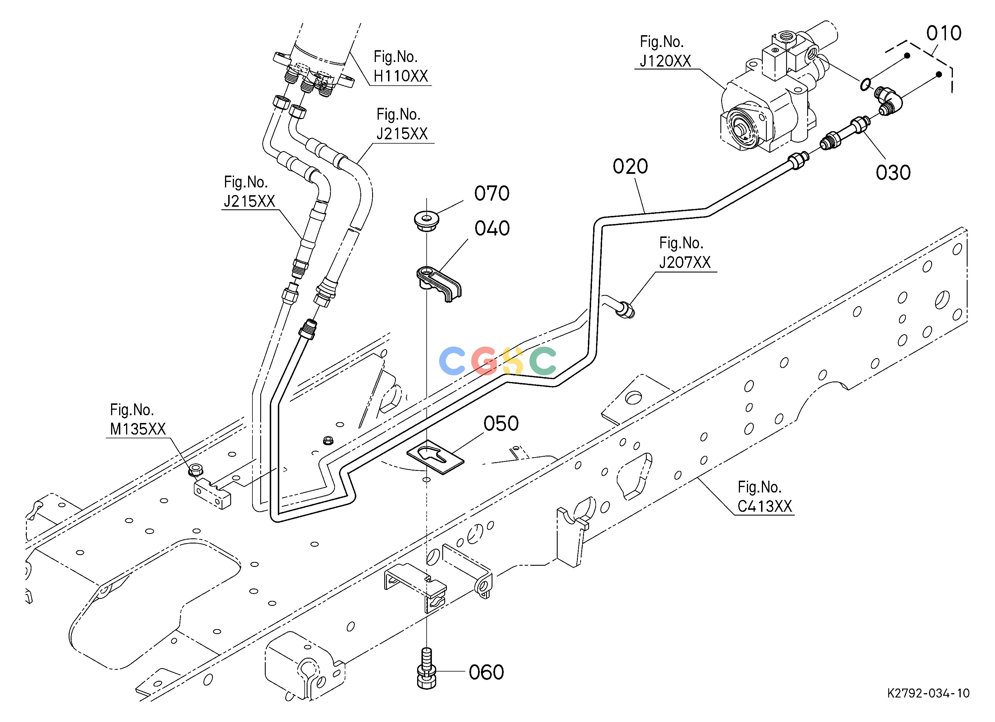 久保田零件查询J20500 HYDRAULIC OIL LINE (INLET) PUMP/MOTOR SYSTEMEPC Kubota online
