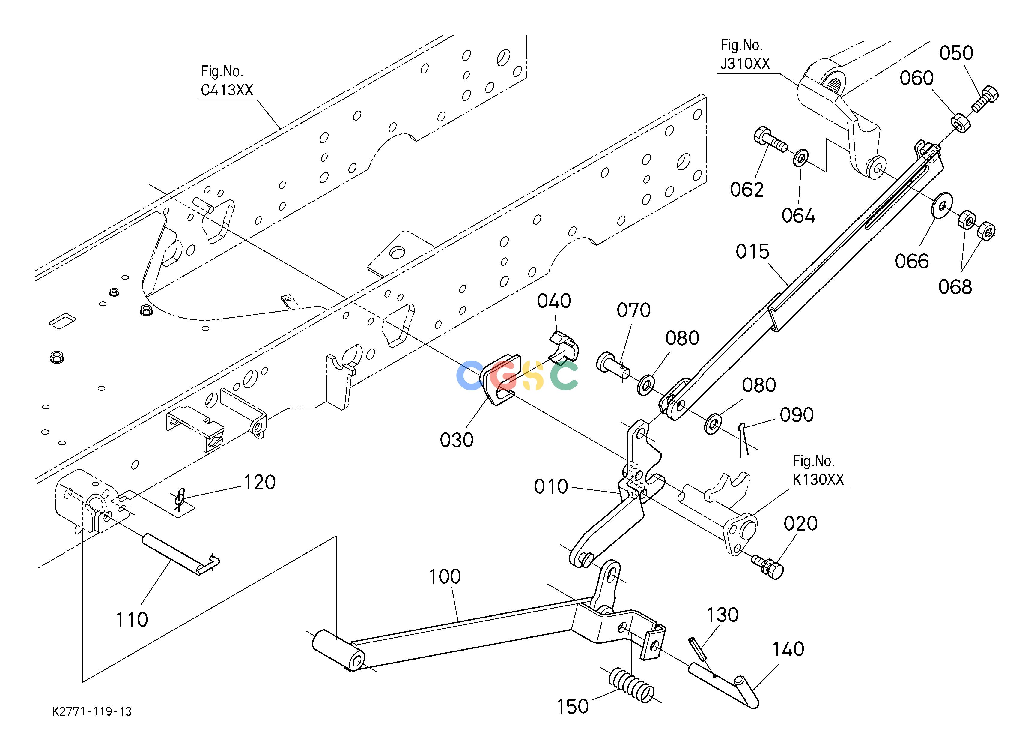 久保田零件查询K13102 MOWER REAR LINK LH ## S.No.>=23091 S.No.;>=23091 TOP LINK/TOP LINK BRACKET/PTO PROTECTOREPC Kubota online