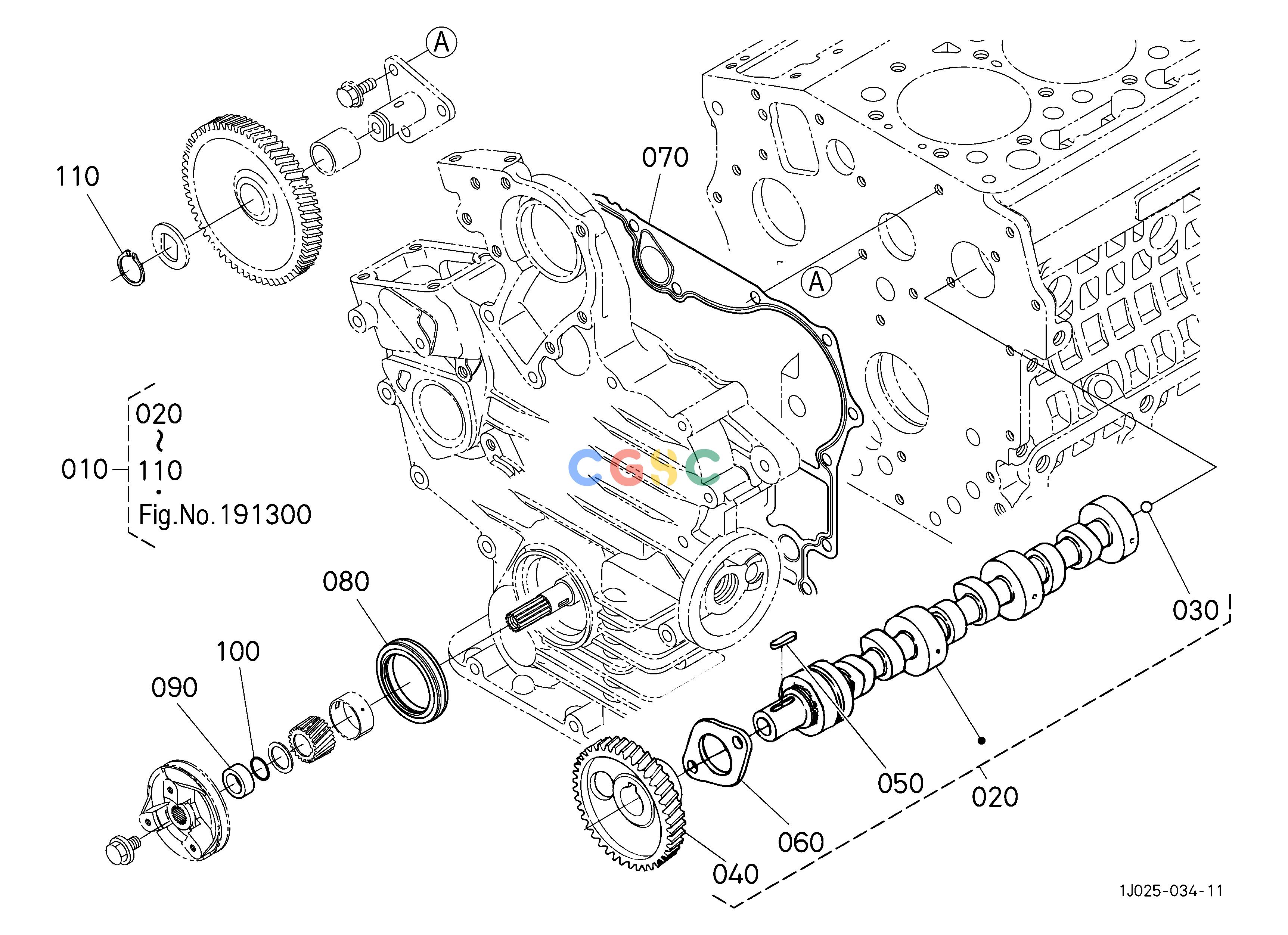 久保田零件查询191200 CAMSHAFT KIT 1 [OPTION] ENGINEEPC Kubota online