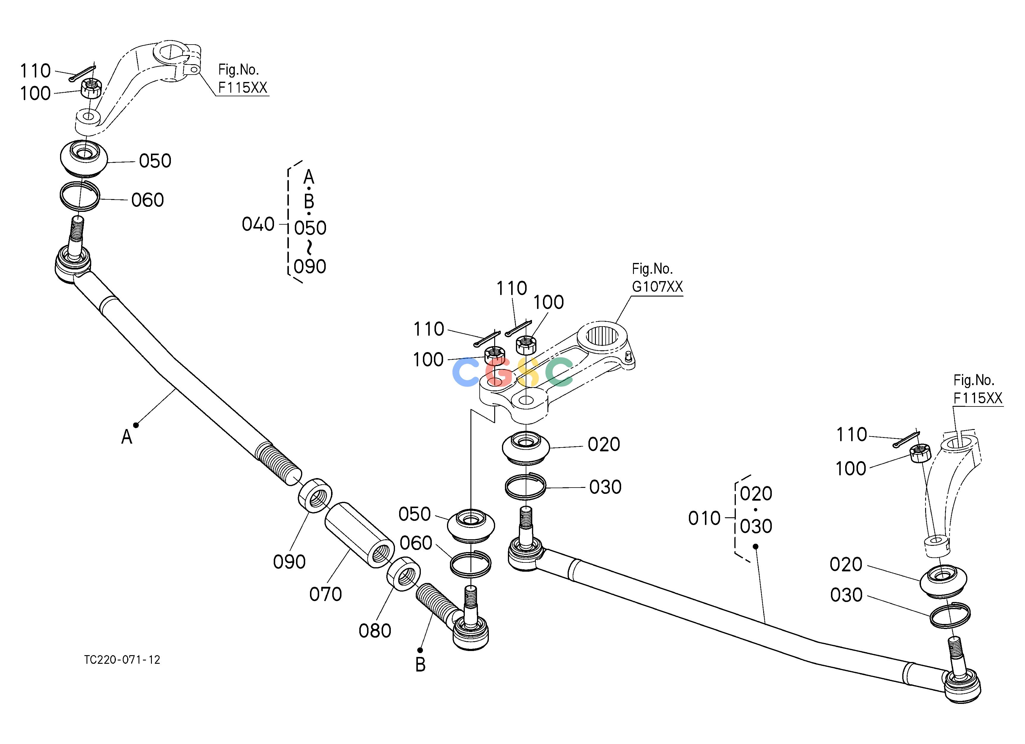 久保田零件查询G12002 STEERING LINKAGE [NEW] ## S.No.>=10211 S.No.;>=10211 STEERINGEPC Kubota online